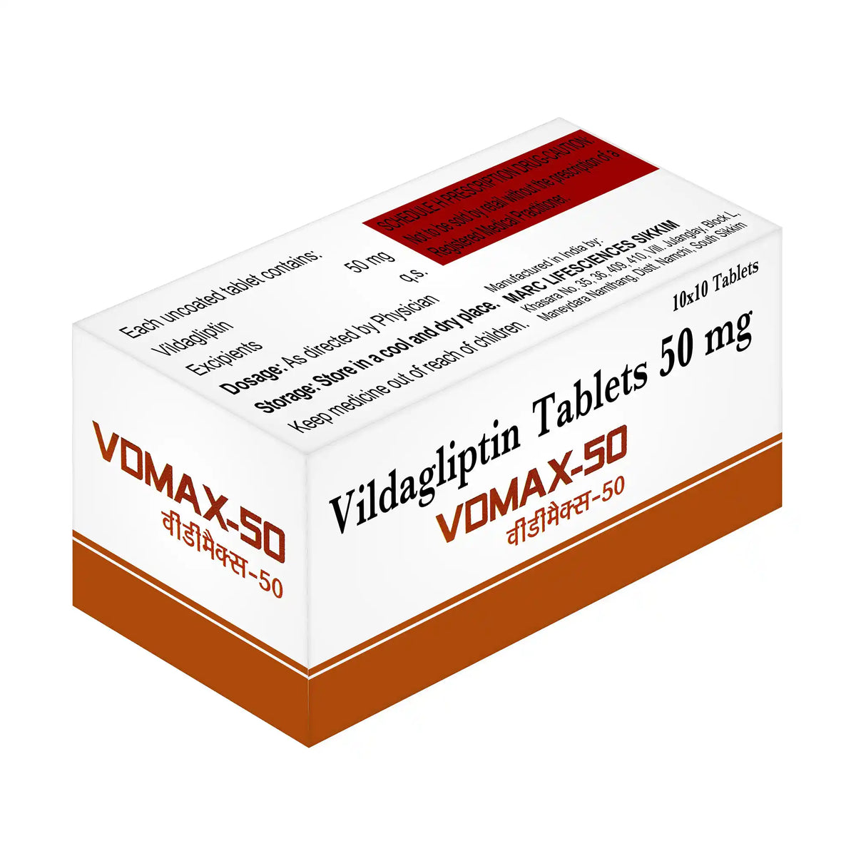 Vdmax-50-Vildagliptin 50mg Tablet: Helps to Control Blood Sugar in Type 2 Diabetes