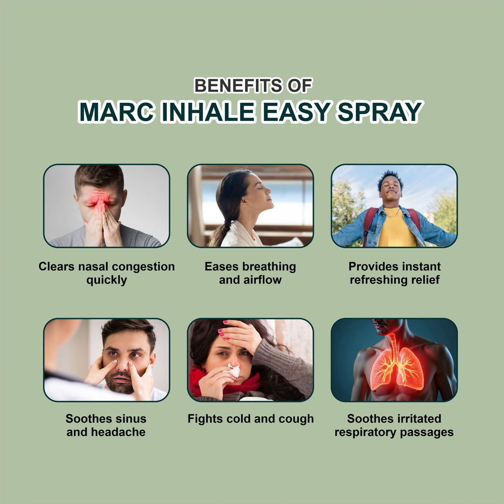 Marc Inhale Easy Spray – Instant Relief for Nasal Congestion & Easy Breathing