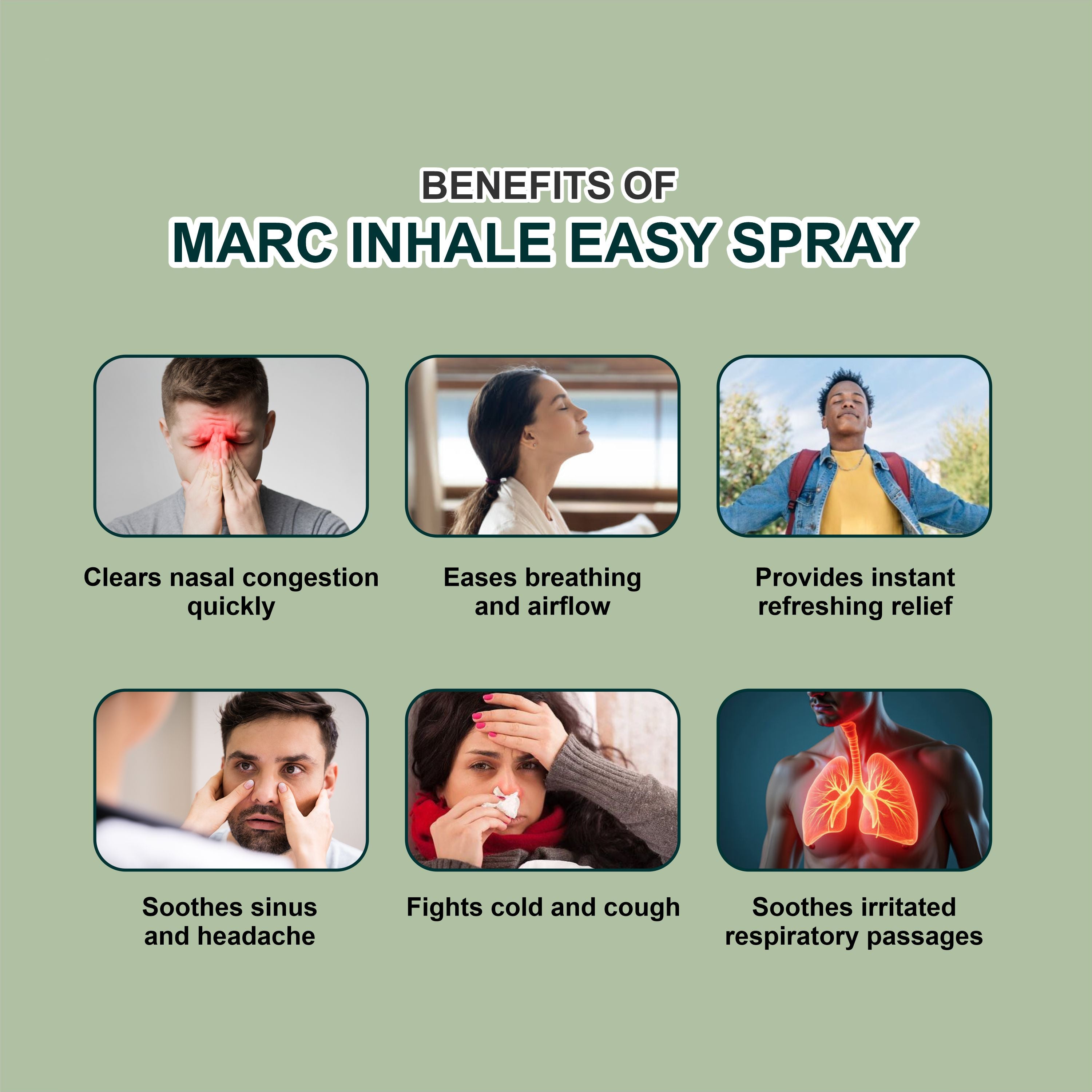 Marc Inhale Easy Spray – Instant Relief for Nasal Congestion & Easy Breathing