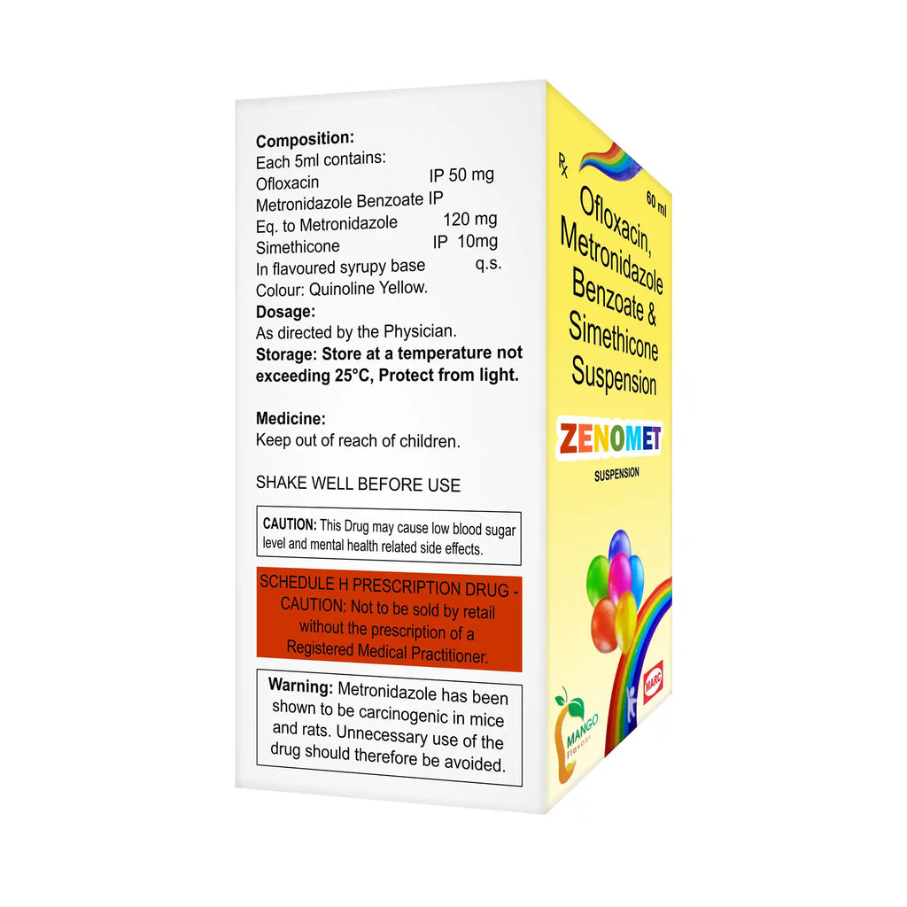 Zenomet Metronidazole Suspension 60ml – Pediatric Gut & Protozoal Infection Treatment
