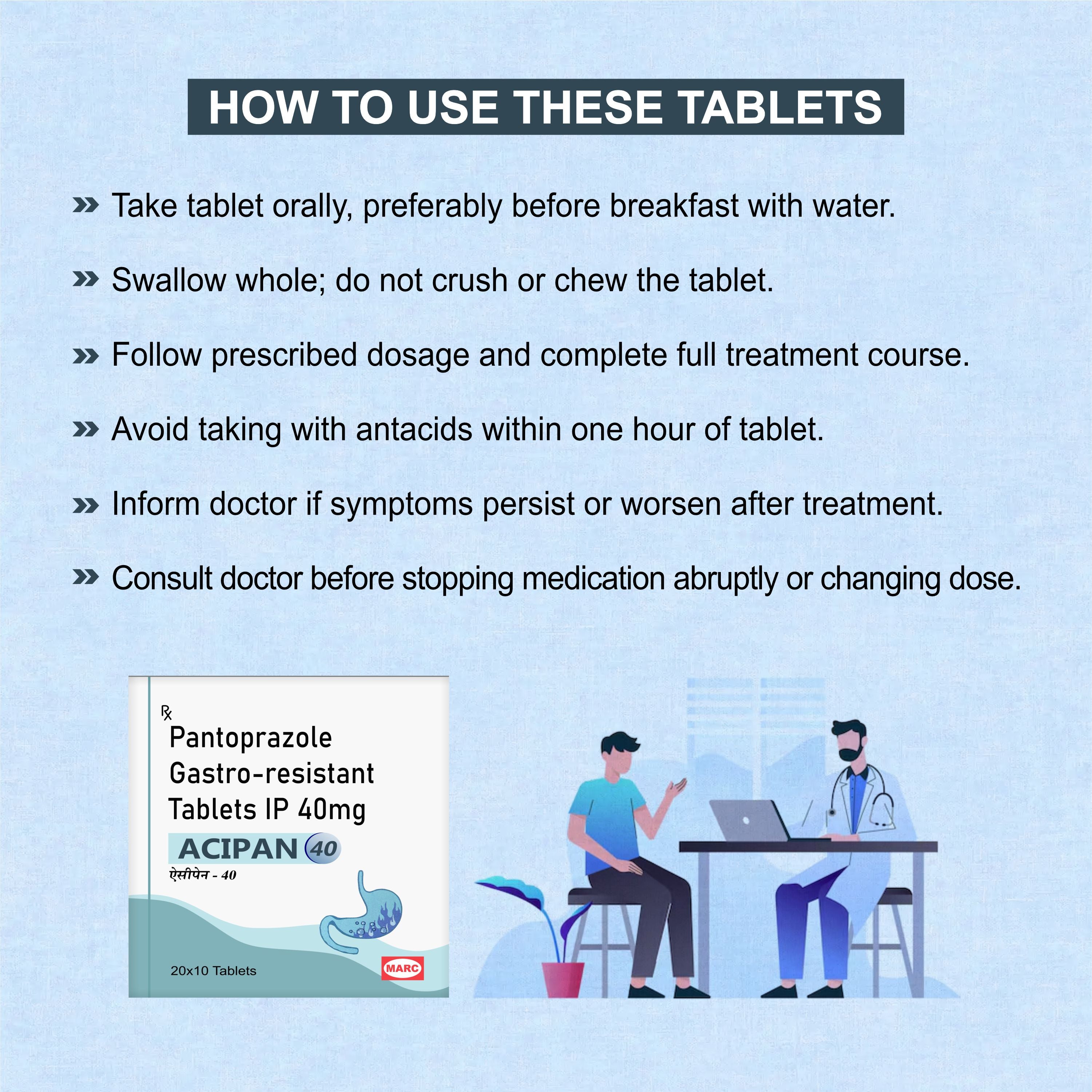 Marc Acipan 40 Tablets – Say Goodbye to Acidity & Acid Reflux