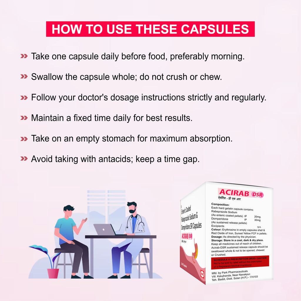 Marc Acirab DSR Capsules – Relief from Acidity, Heartburn & Gastric Discomfort