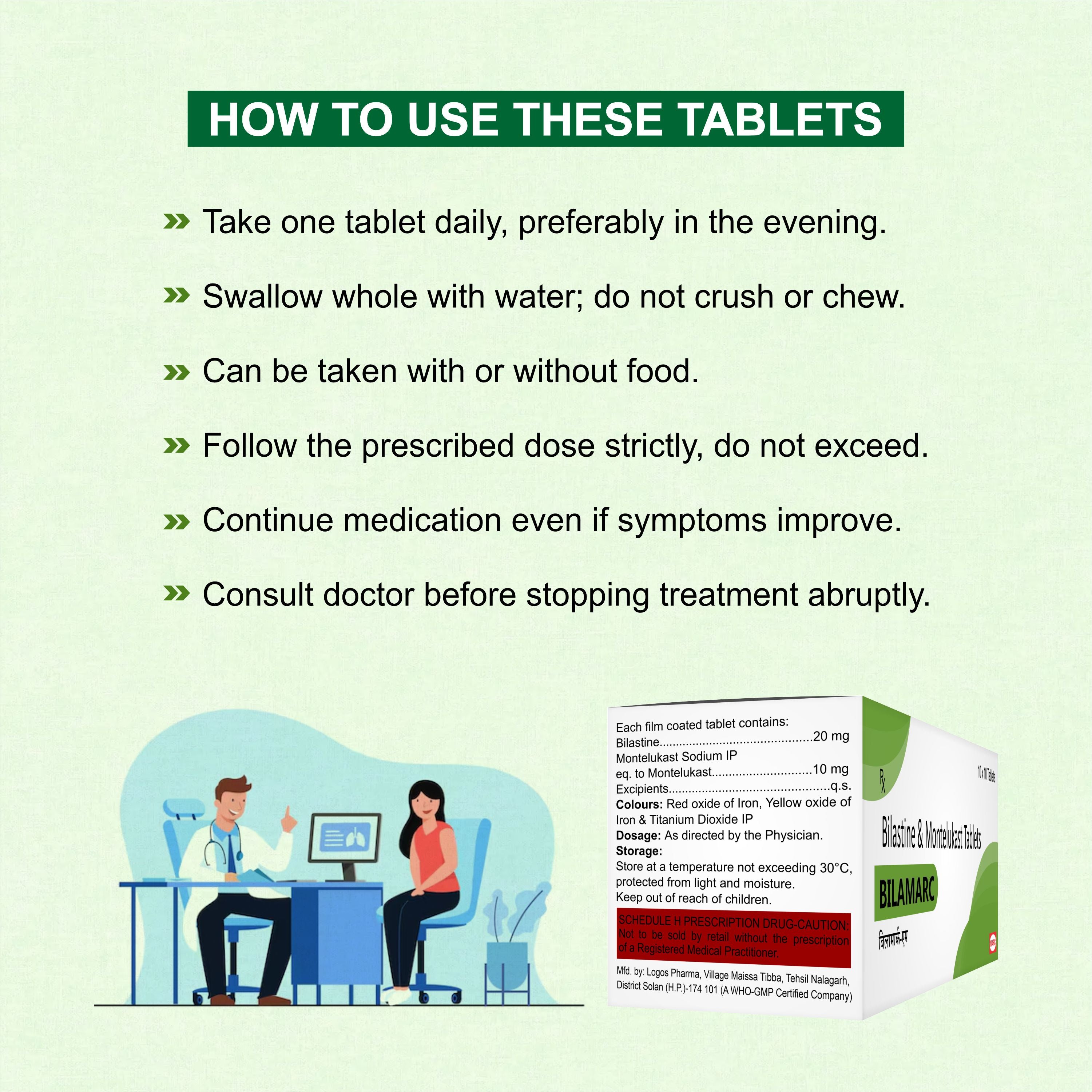 Marc Bilamarc M Tablets – Dual Action Relief from Respiratory & Skin Allergies