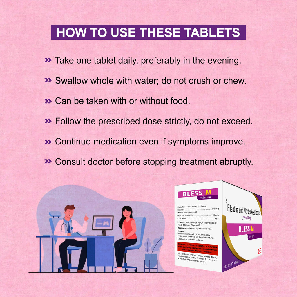 Marc Bless M Tablets – Dual Action Allergy Relief with Bilastine & Montelukast