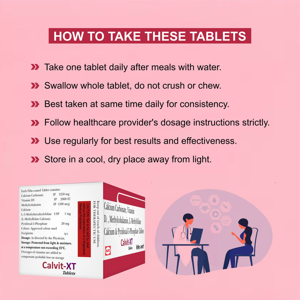 Calvit XT Tablet – Advanced Bone & Nerve Health Supplement(1Box)