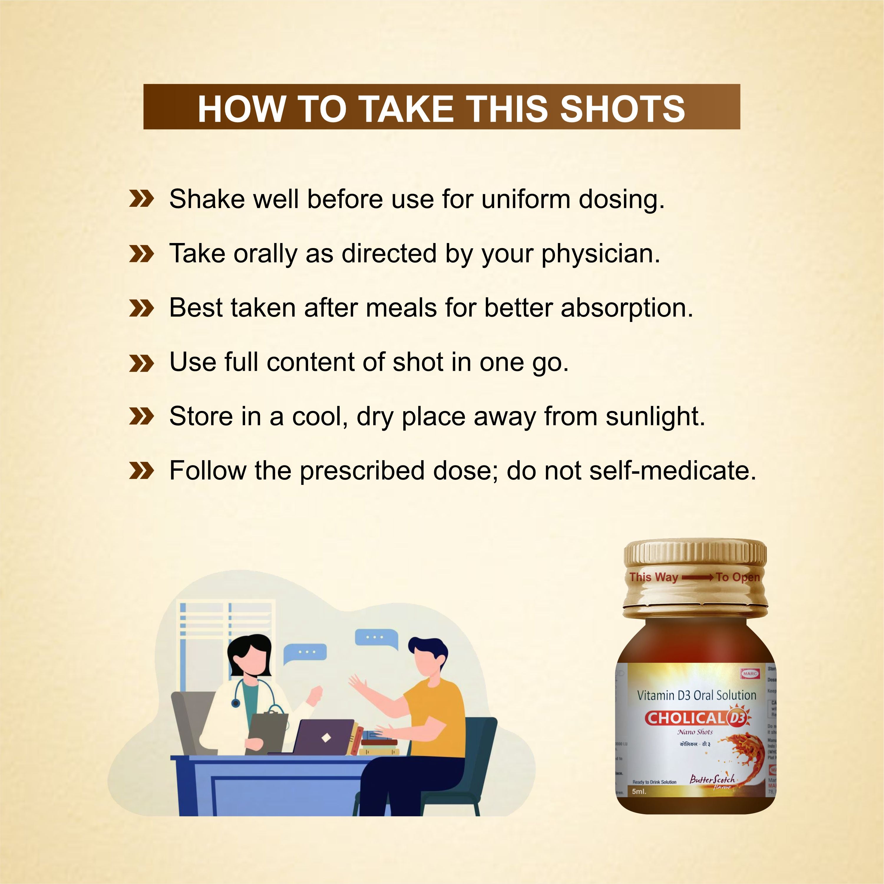 Cholical D3 Oral Solution – Liquid Vitamin D3 for Strong Bones & Better Immunity