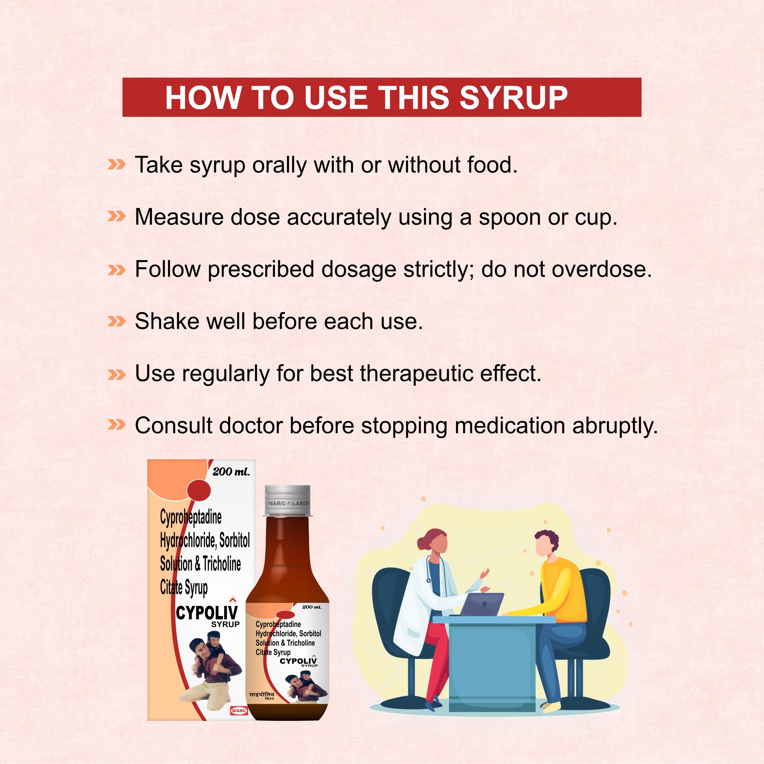Cypoliv Liver Health & Appetite Support Syrup – Cyproheptadine, Sorbitol & Tricholine Citrate