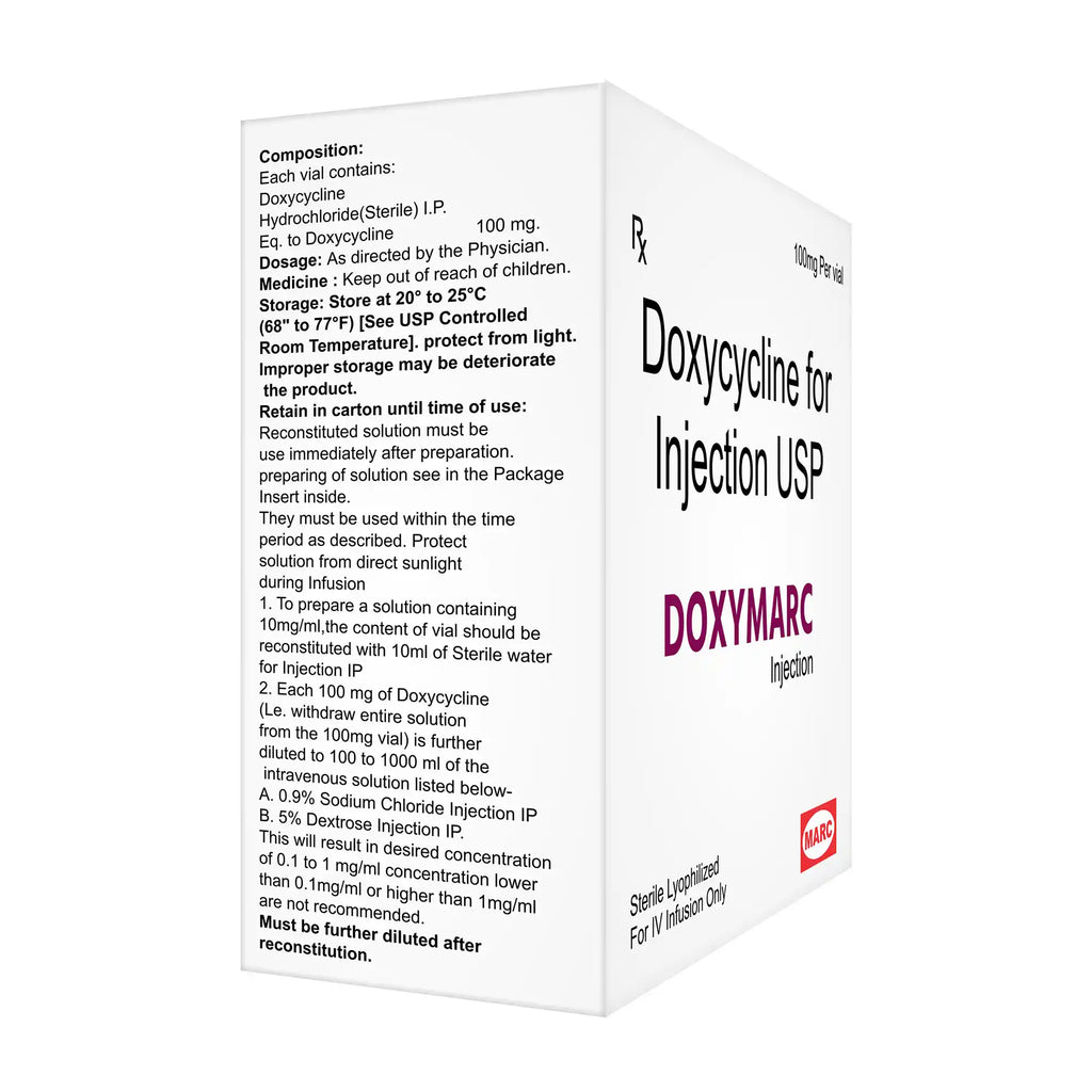 Doxymarc Doxycycline Injection – Injectable Antibiotic for Severe Bacterial & Atypical Infections