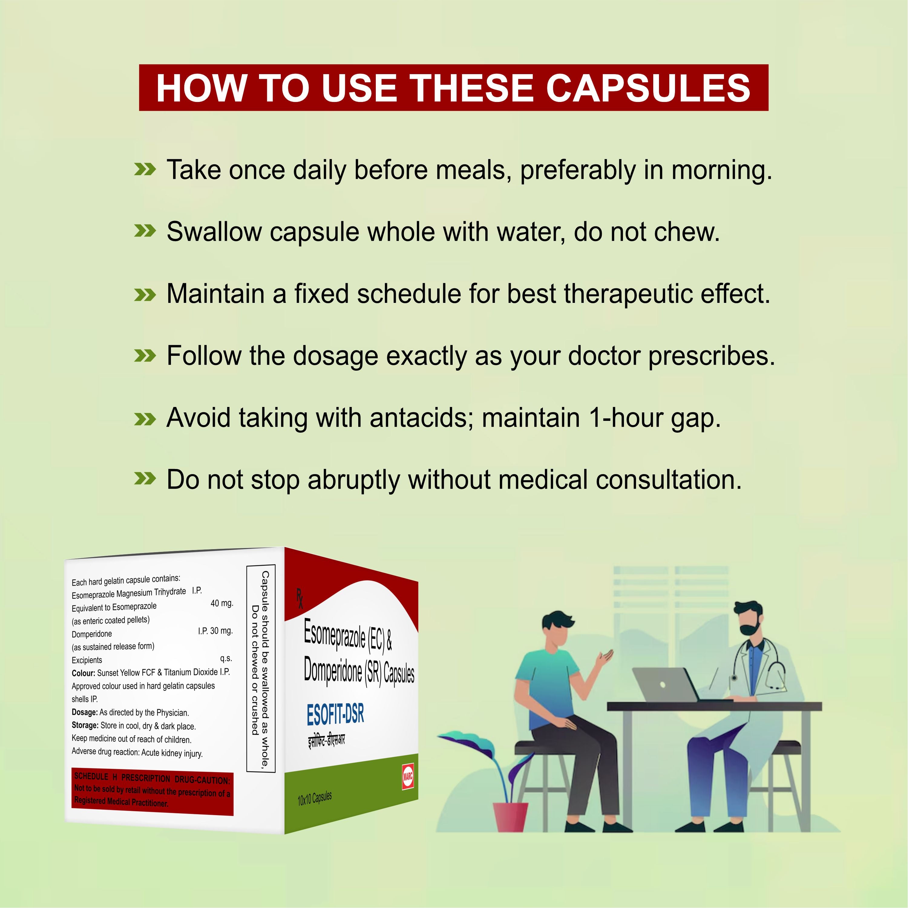Marc Esofit DSR Capsules – Double Action Relief for Acidity & Gastrointestinal Discomfort
