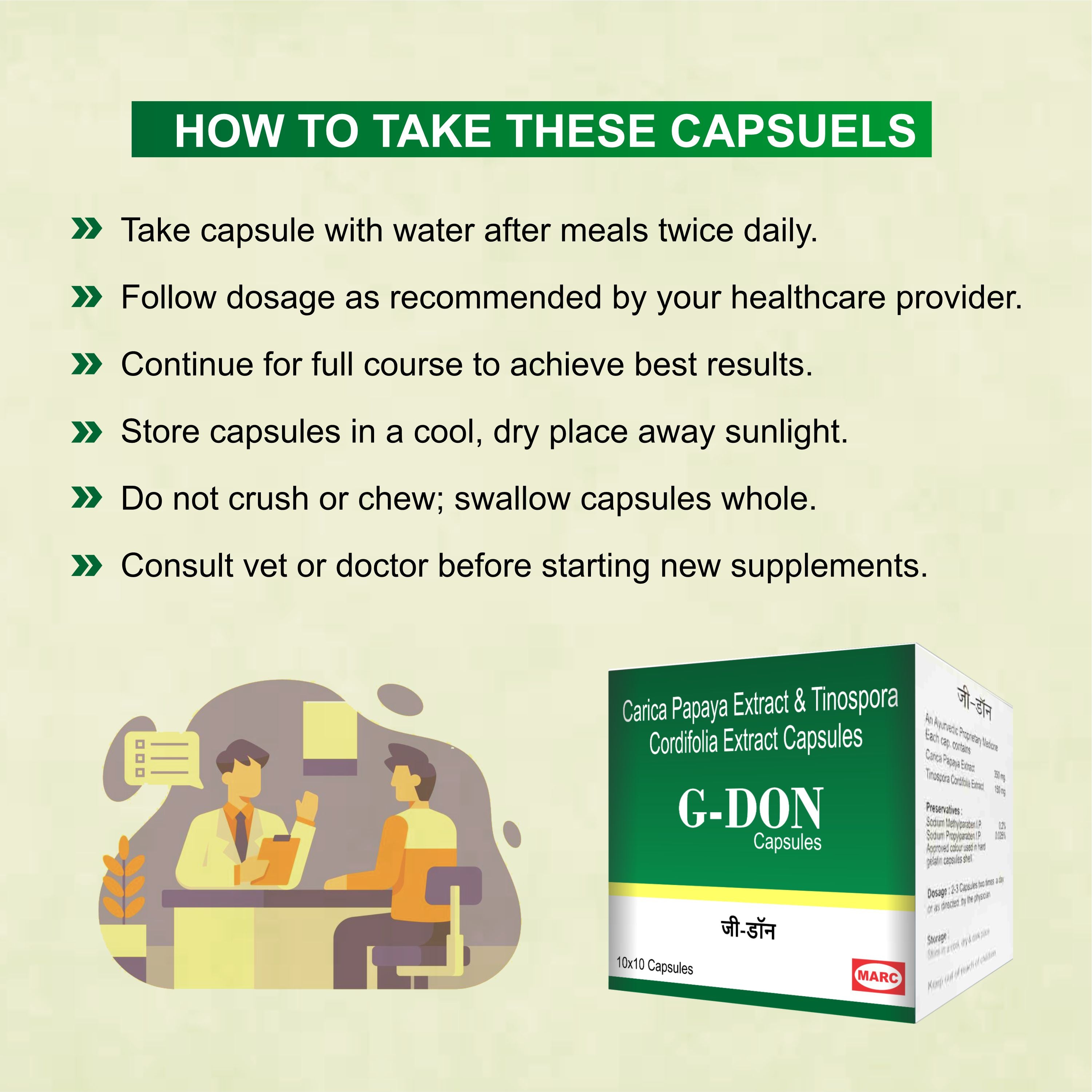 Marc G Don Capsule – Natural Platelet Booster & Immunity Support