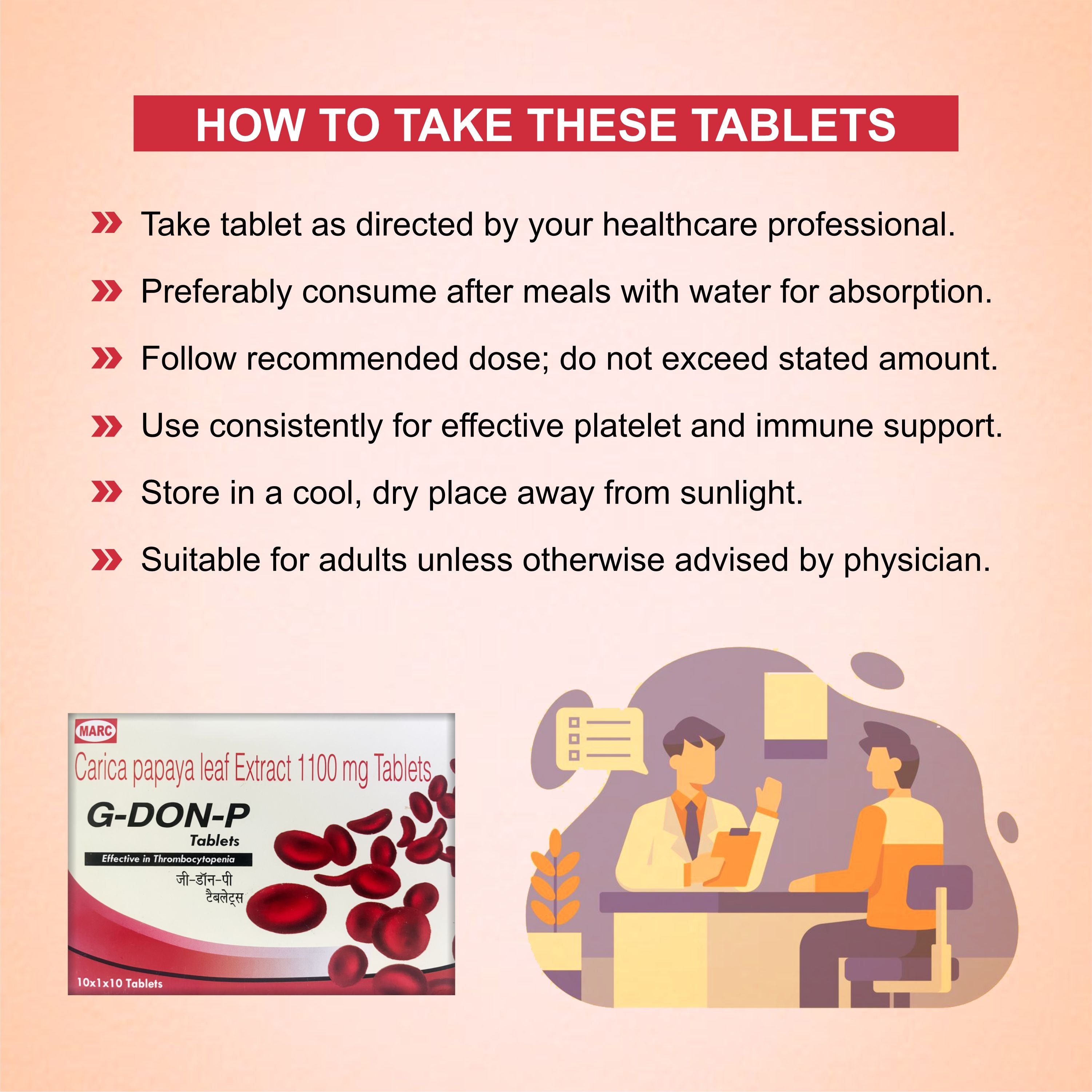 Marc G Don P Tablets – Natural Platelet Booster & Immunity Support
