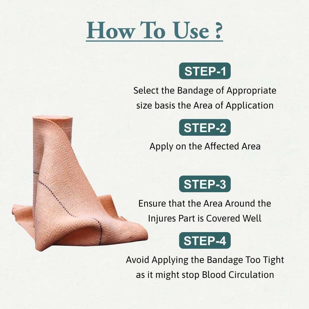 Handloom Classic Crepe Bandage – Elastic Support Wrap for Elbow, Knee & Forearm