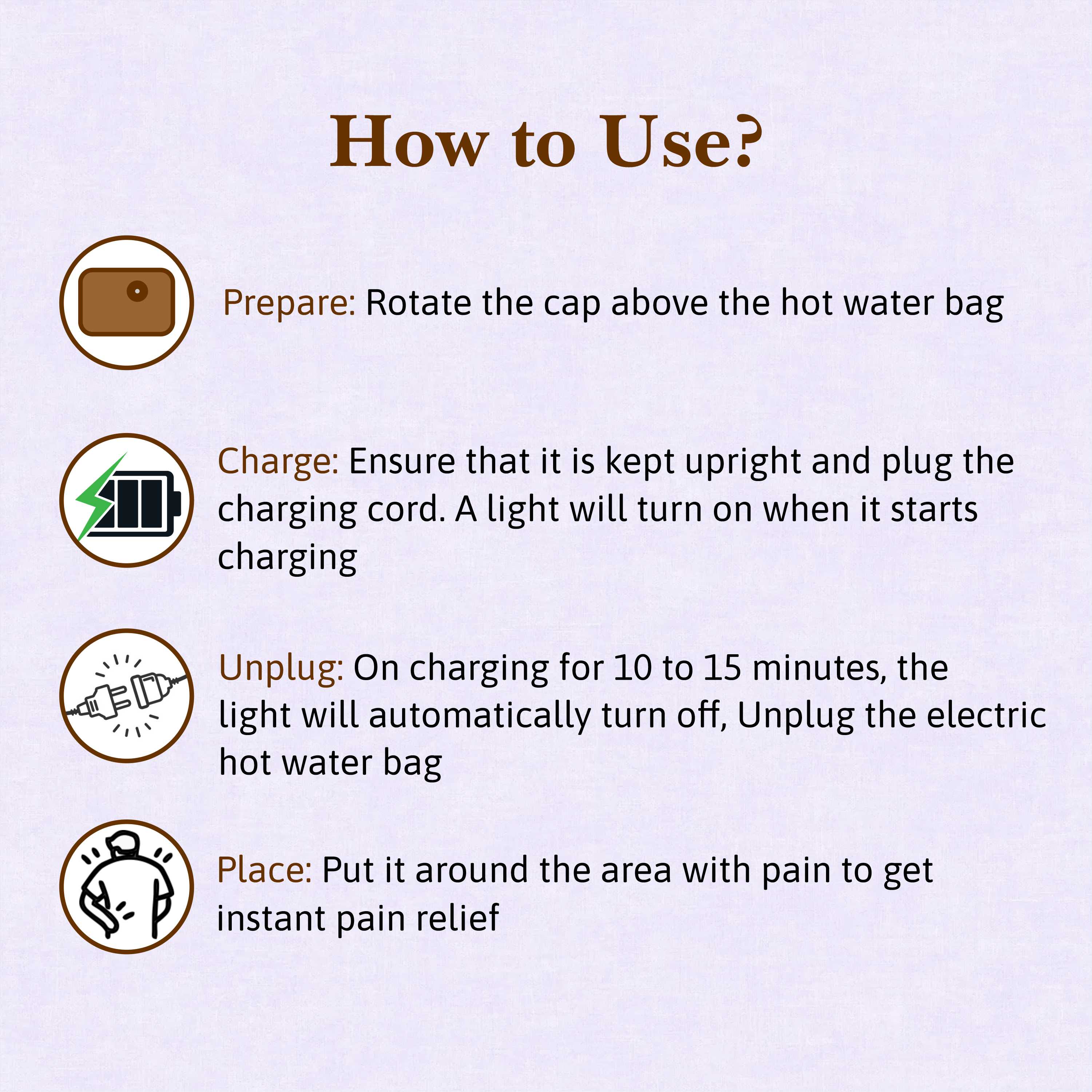 Electric Hot Water Bag – Rechargeable Heat Bag for Pain & Cold Weather Relief