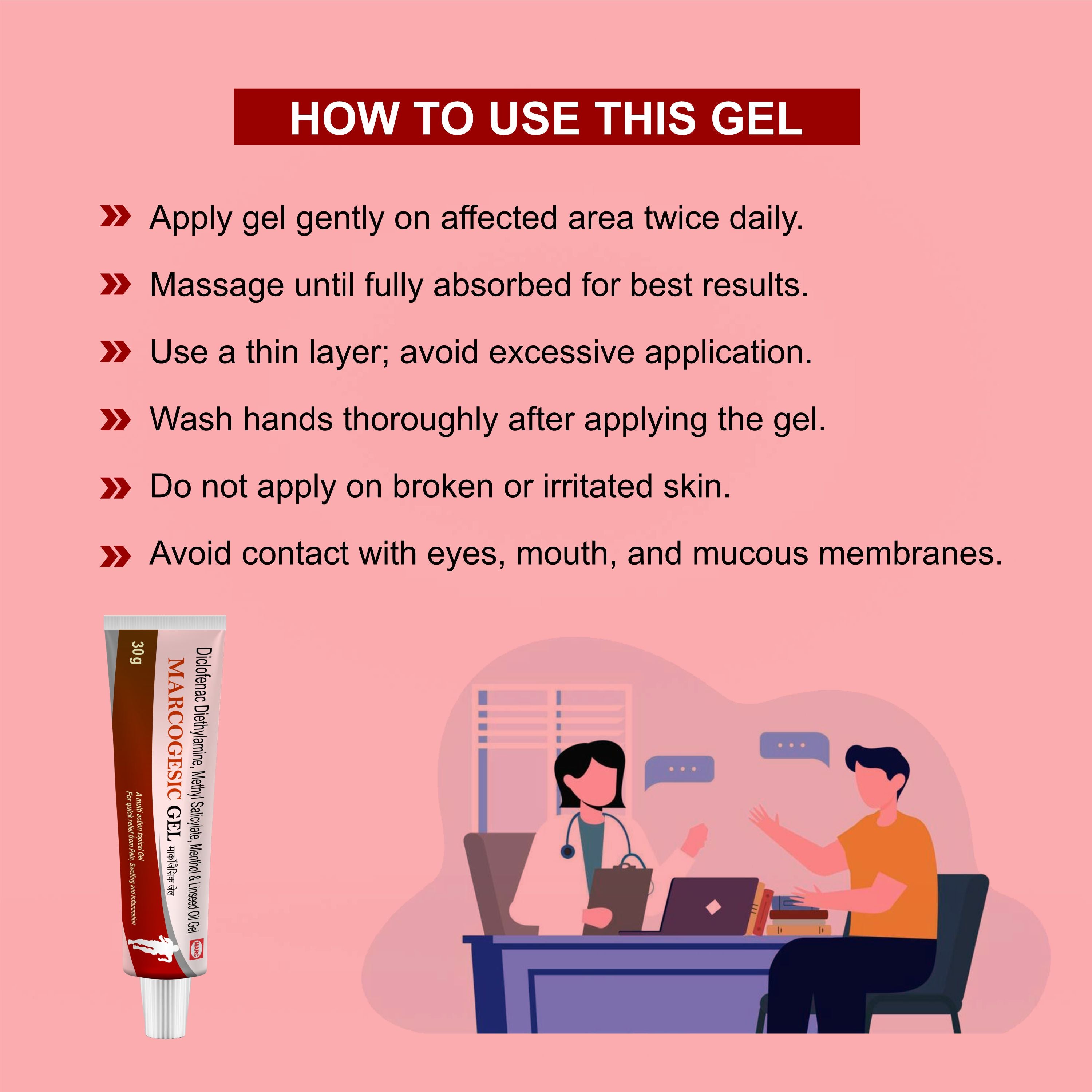 Marcogesic Gel 30g (Pack of 2) – Fast Relief for Joint Pain, Muscle Soreness, Sprains & Backache