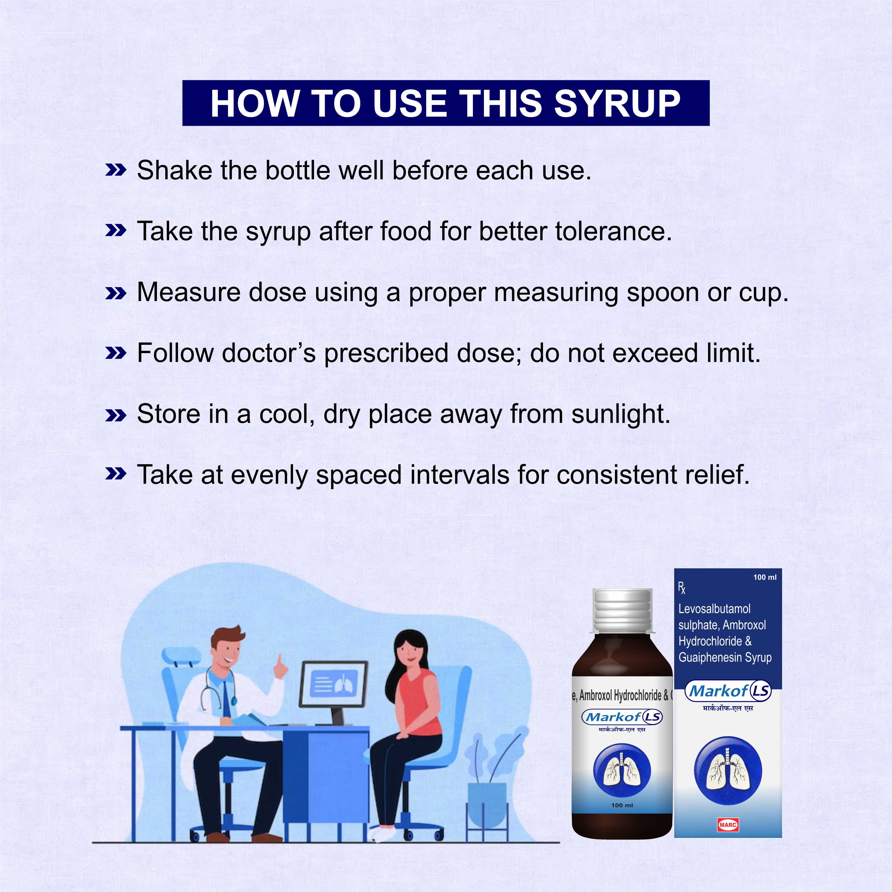 Marc Markof LS Syrup – Powerful Relief from Wet Cough, Chest Congestion & Breathing Difficulty