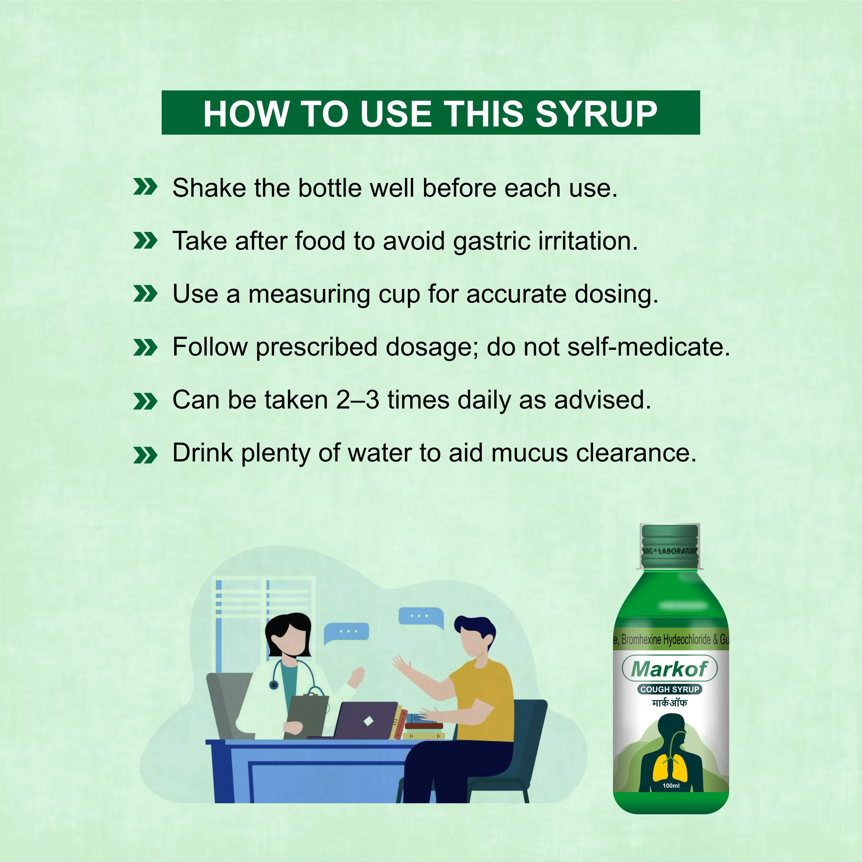 Markof Cough & Chest Congestion Syrup 100ml – Mucus, Cold & Respiratory Relief
