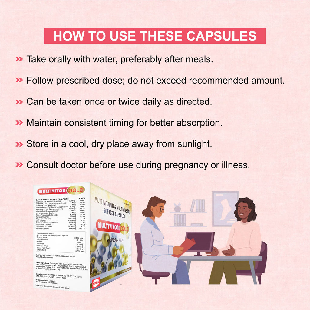 Marc Multiviton Gold Capsules – Complete Daily Nutrition for Energy, Immunity & Vitality