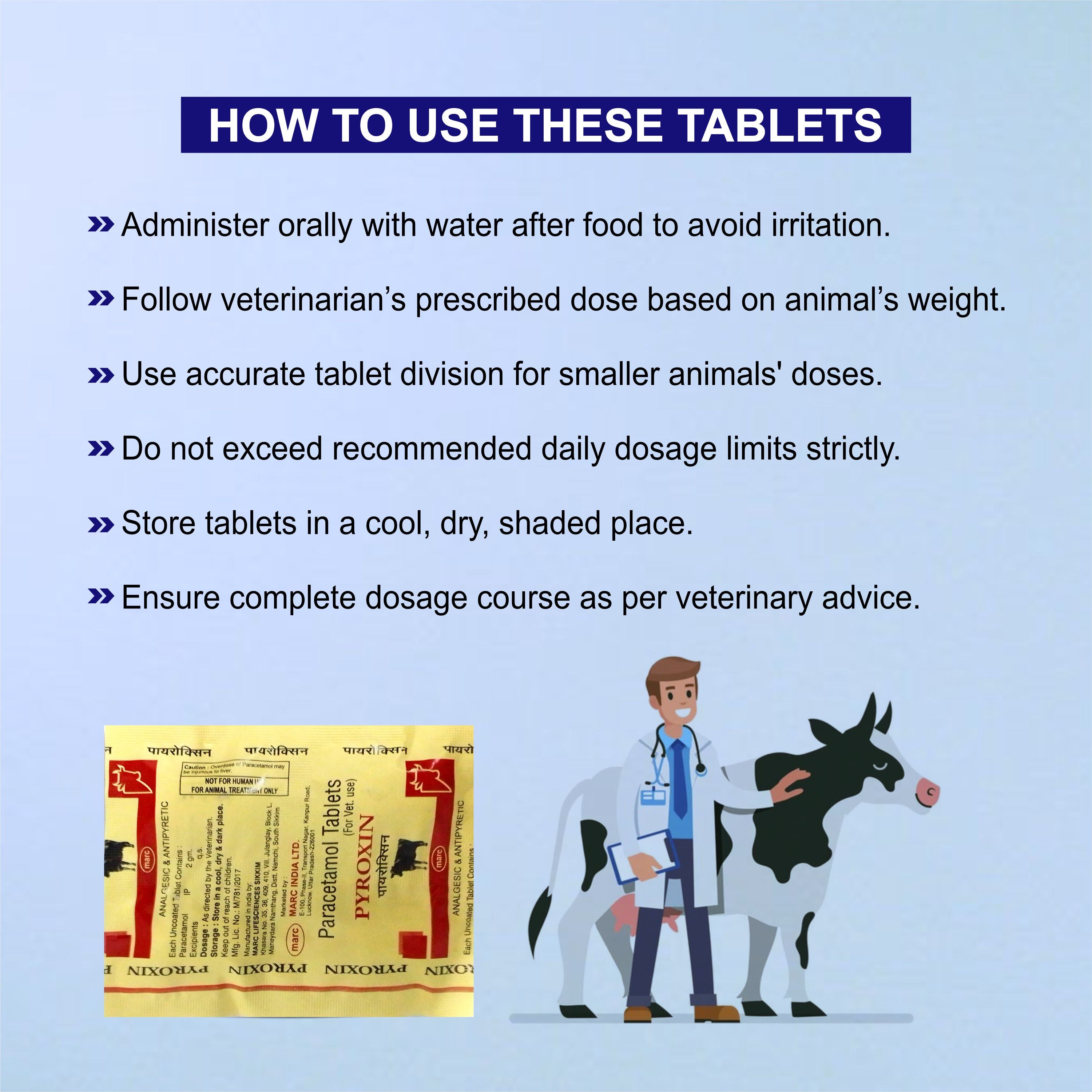 Pyroxin Bolus (10x4) – Veterinary Antipyretic & Analgesic for Livestock
