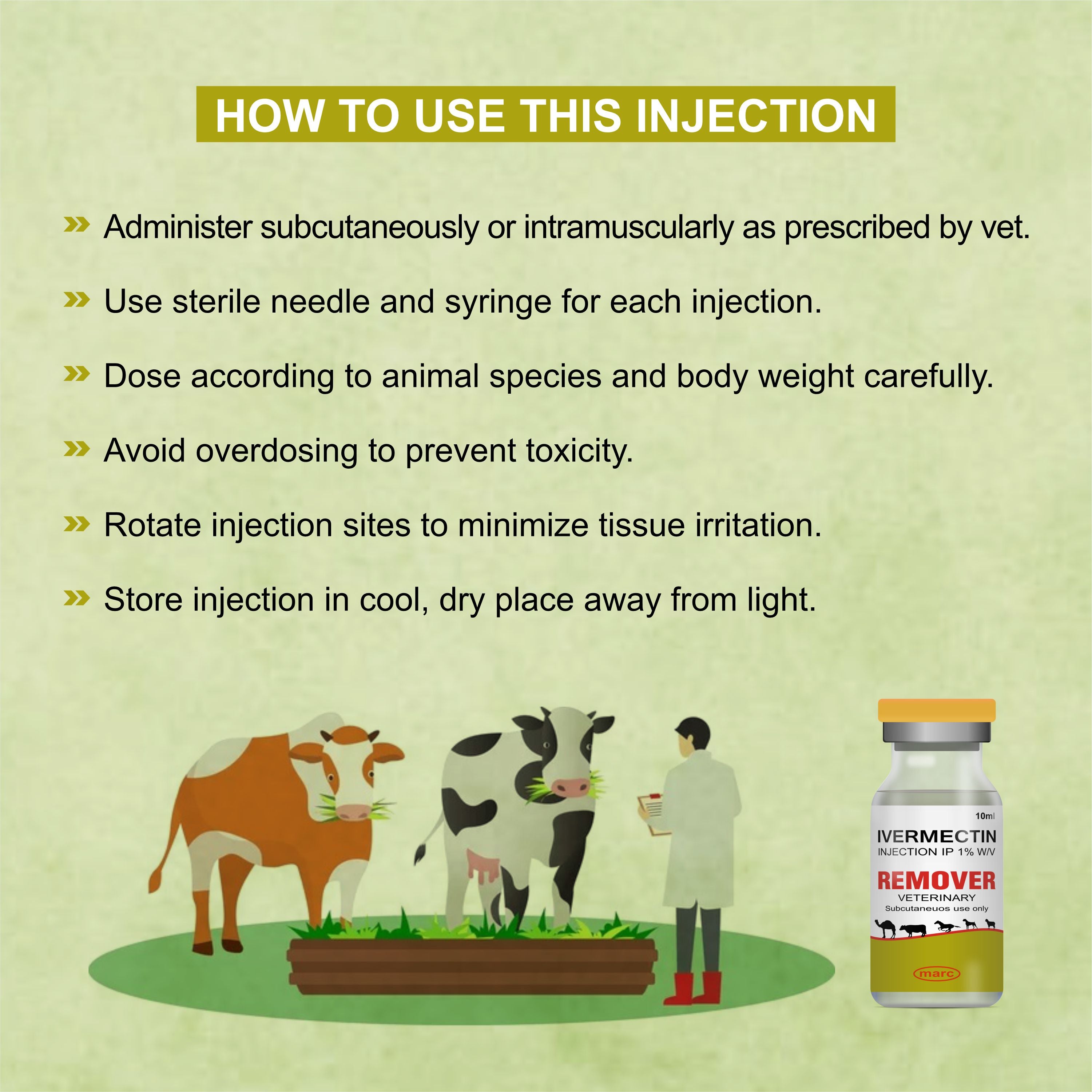 Remover Injection 10ml  – Powerful Ivermectin-Based Parasite Control for Livestock