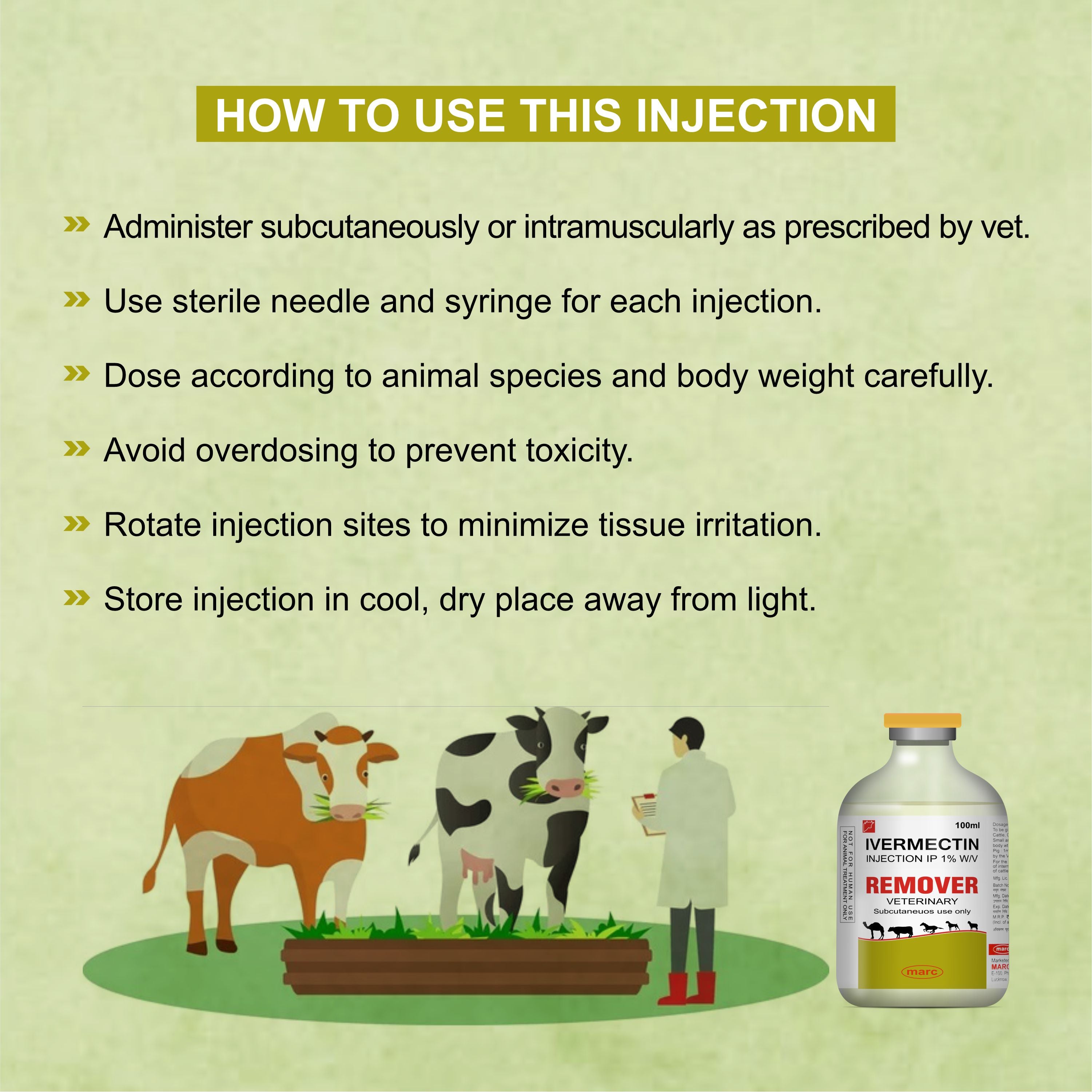 Remover Injection 100ml – Powerful Ivermectin-Based Parasite Control for Livestock