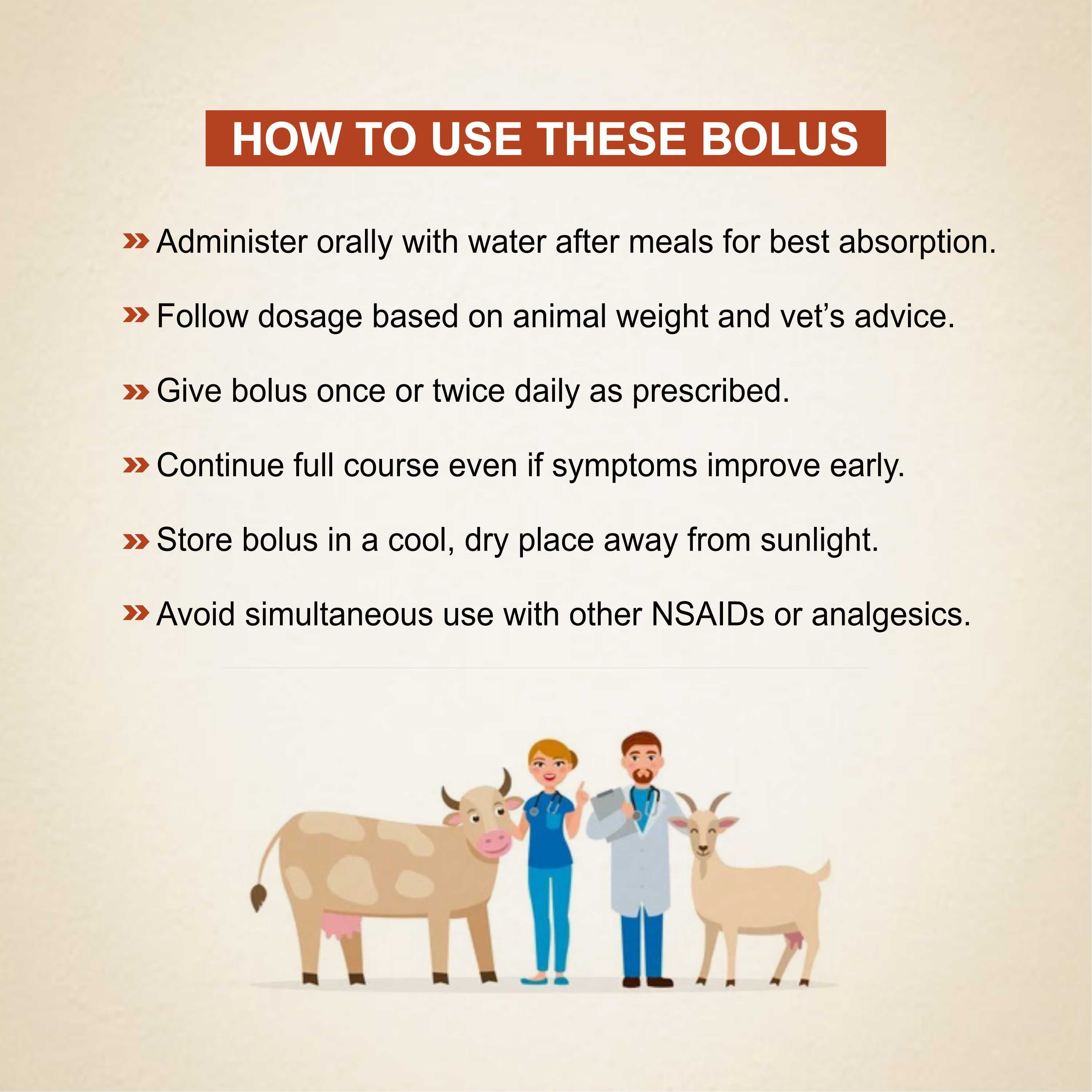 Seri D T Bolus (5x4) – Complete Pain Relief & Anti-Inflammatory Solution for Livestock