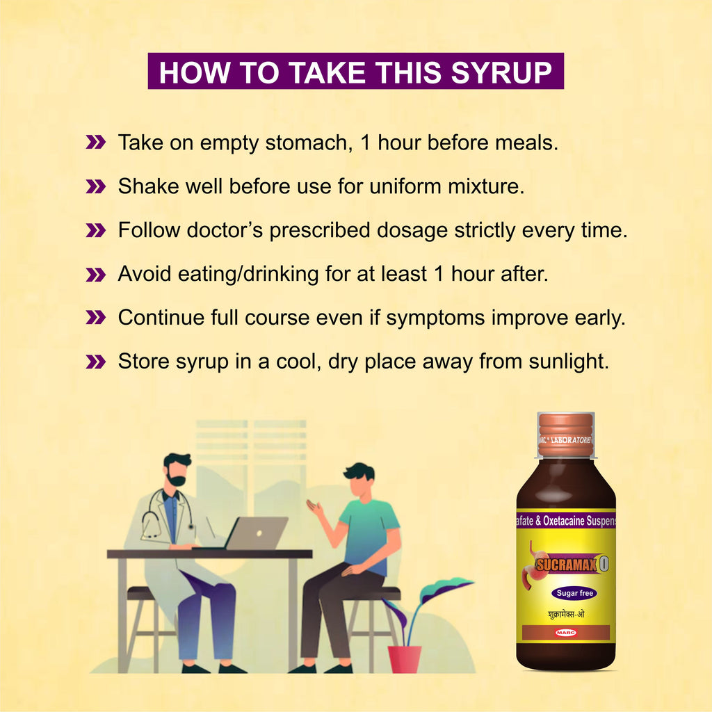 Sucramax-O Syrup – Acidity, Heartburn & Stomach Ulcer Relief Syrup