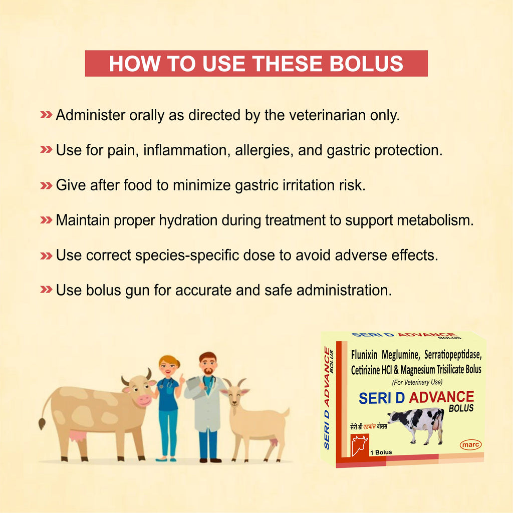 Seri D Advance Bolus (Pack of 3) – Advanced Pain, Allergy & Inflammation Relief for Livestock & Pets