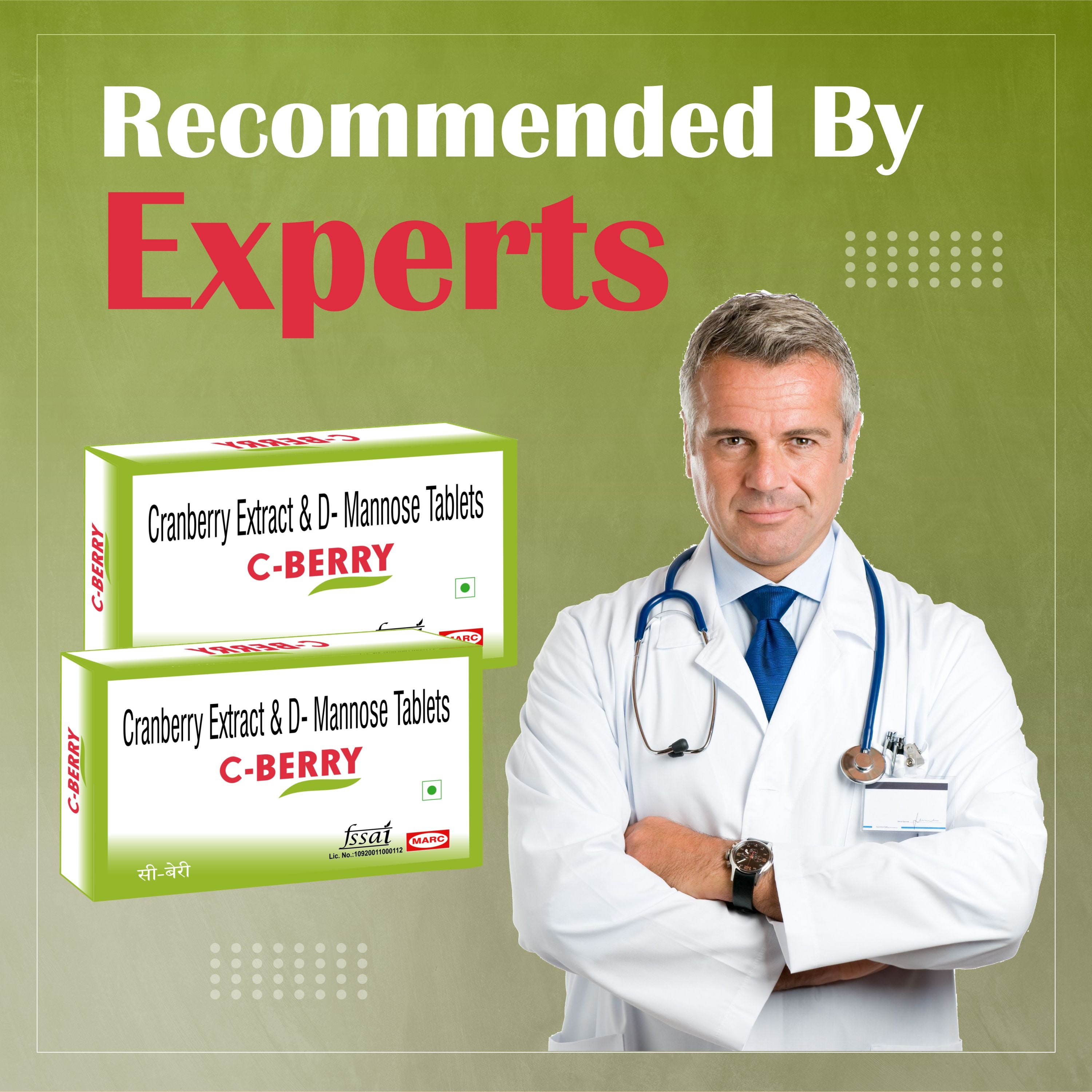 Marc C Berry Tablet – Natural Urinary Tract Support with Cranberry & D-Mannose