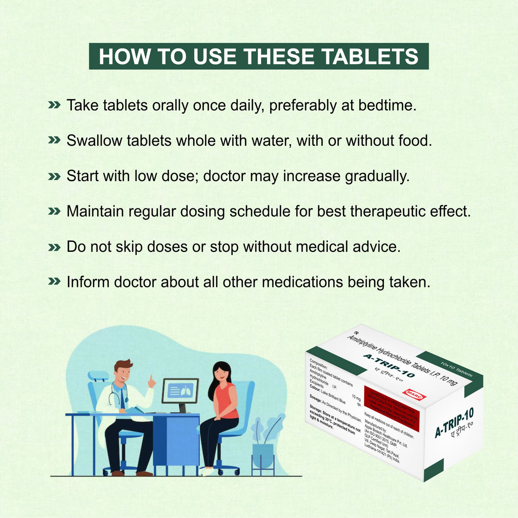 A-Trip 25 Amitriptyline 25mg Tablet – Depression, Chronic Nerve Pain & Sleep Disorder