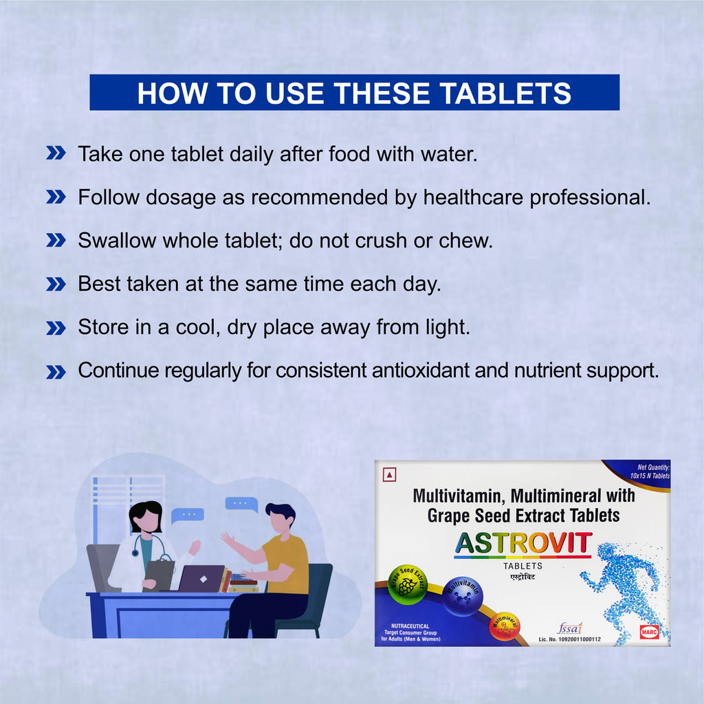 Astrovit Tablet – Daily Multivitamin & Antioxidant for Energy, Skin & Immunity(1 Box)