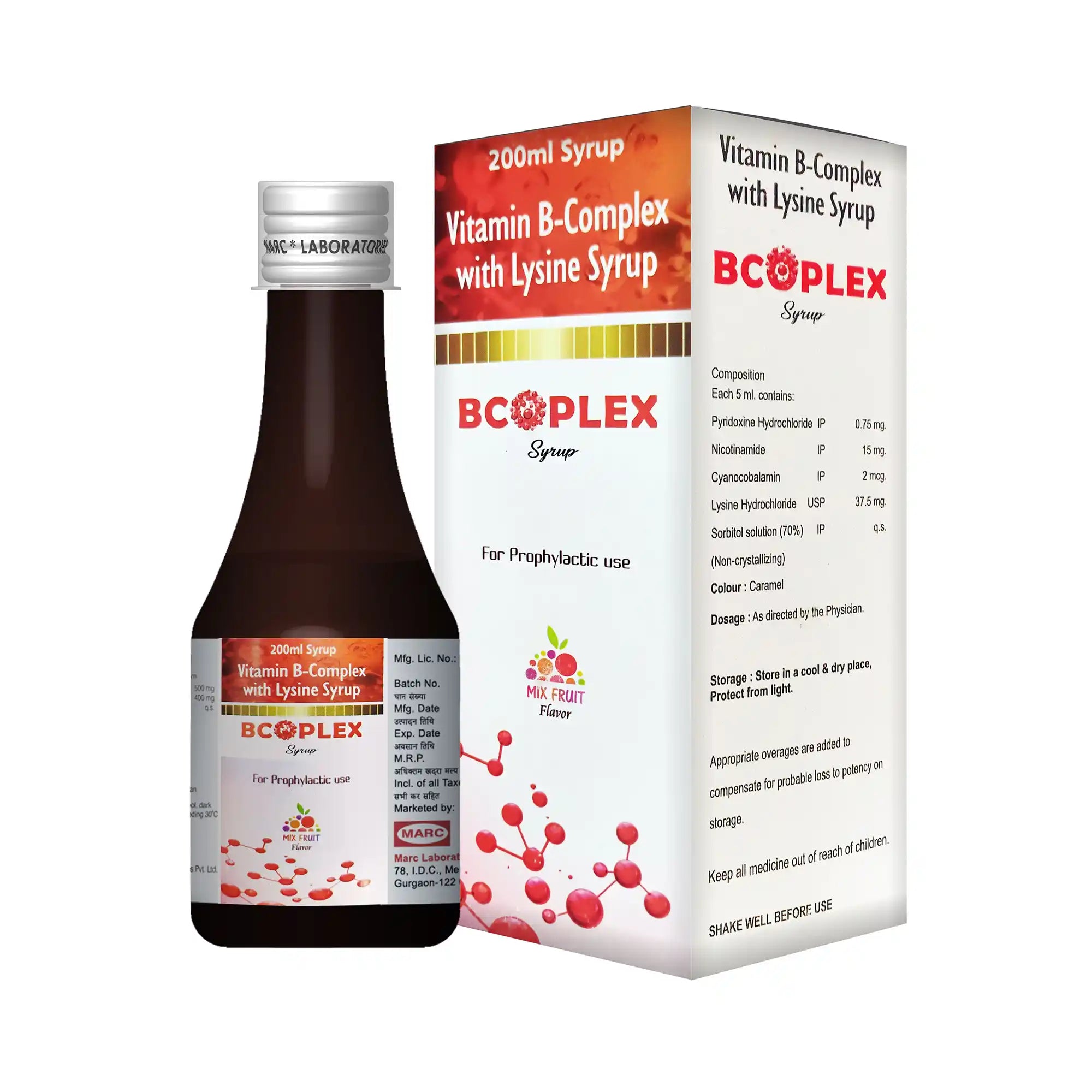 Bcoplex Vitamin B-Complex & Lysine Syrup – Energy, Appetite & Nerve Health Support
