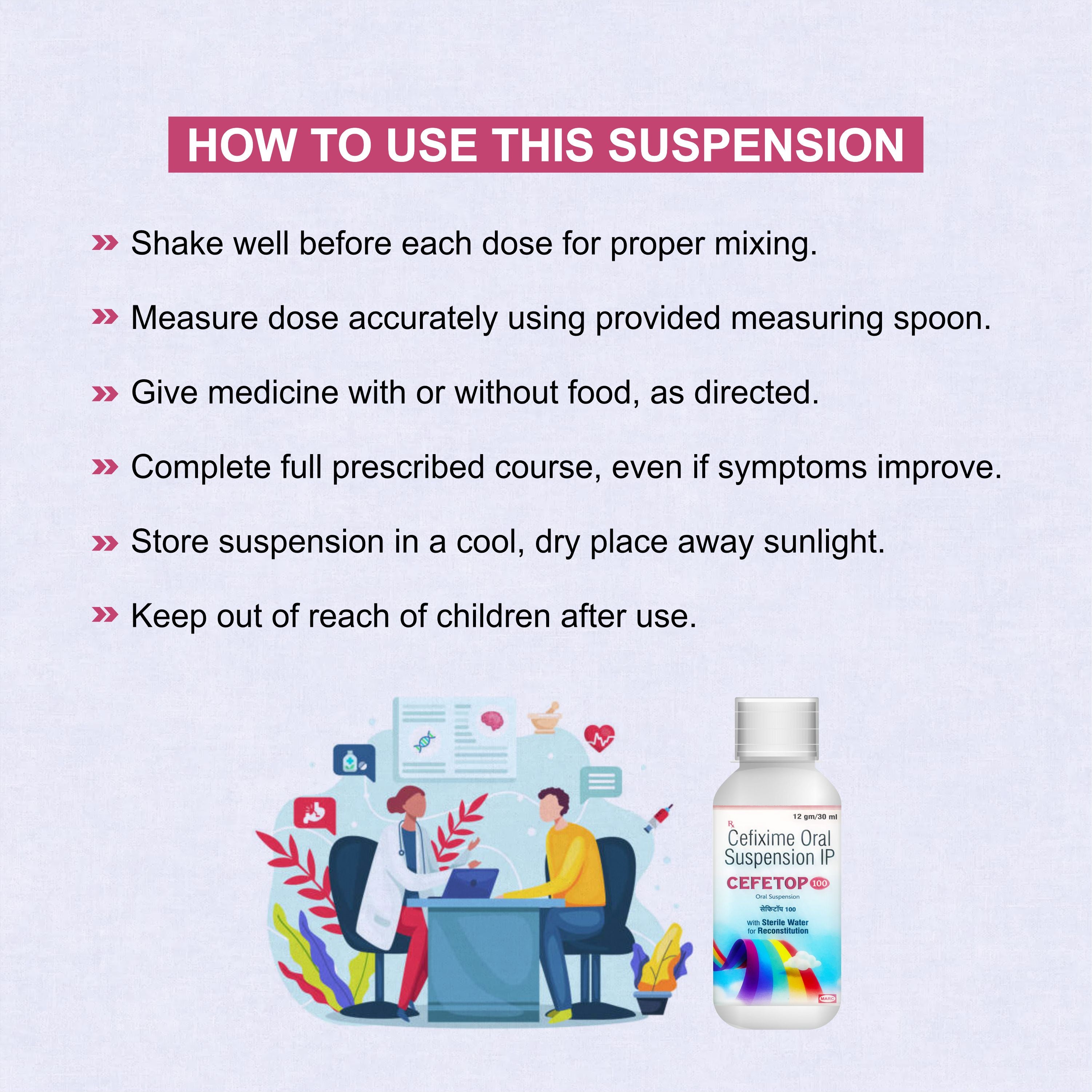Ceftop 100 Cefpodoxime Oral Suspension – Broad-Spectrum Antibiotic for Children & Adults
