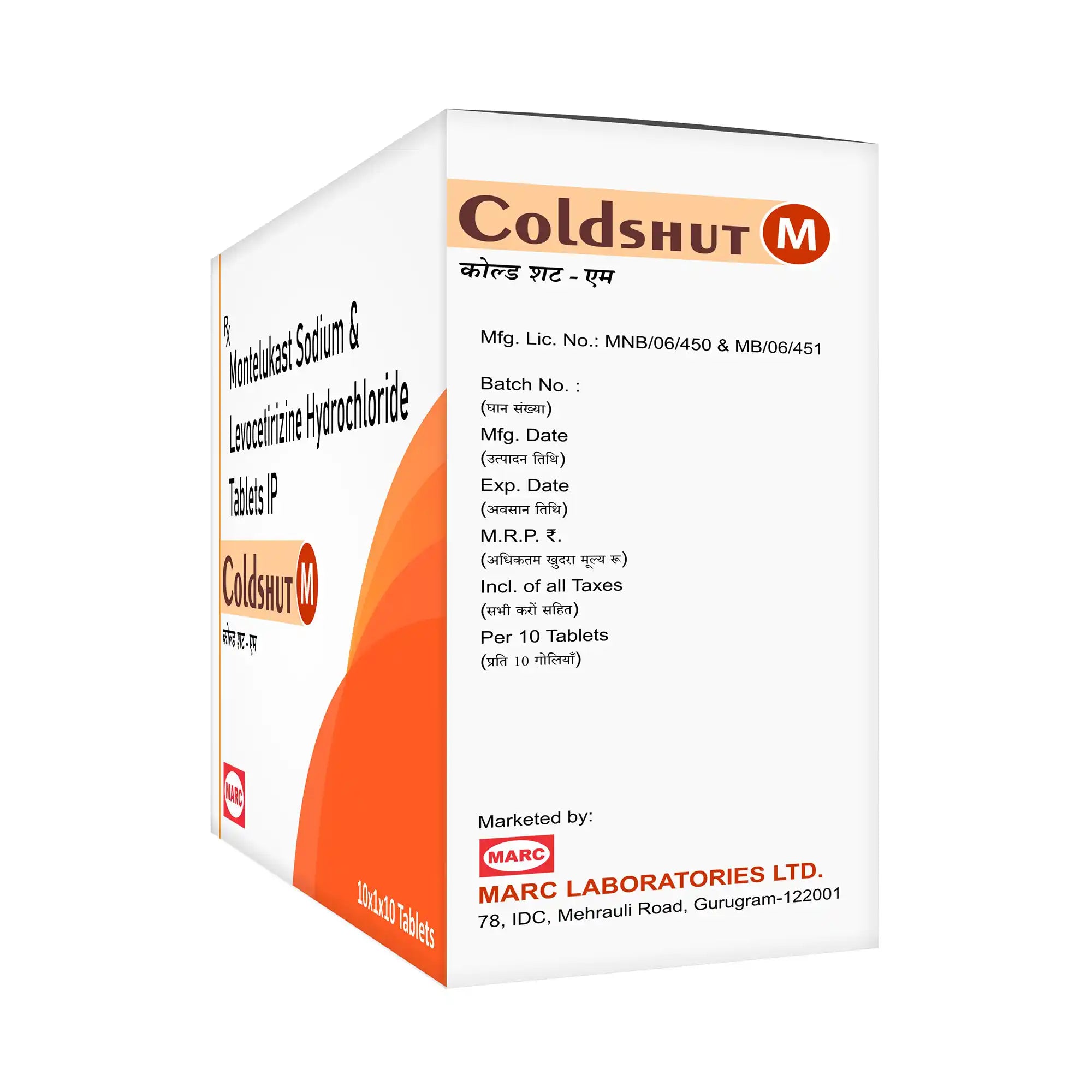 Coldshut-M Paracetamol, Phenylephrine & Chlorphenamine Tablet – Cold, Fever & Congestion Relief