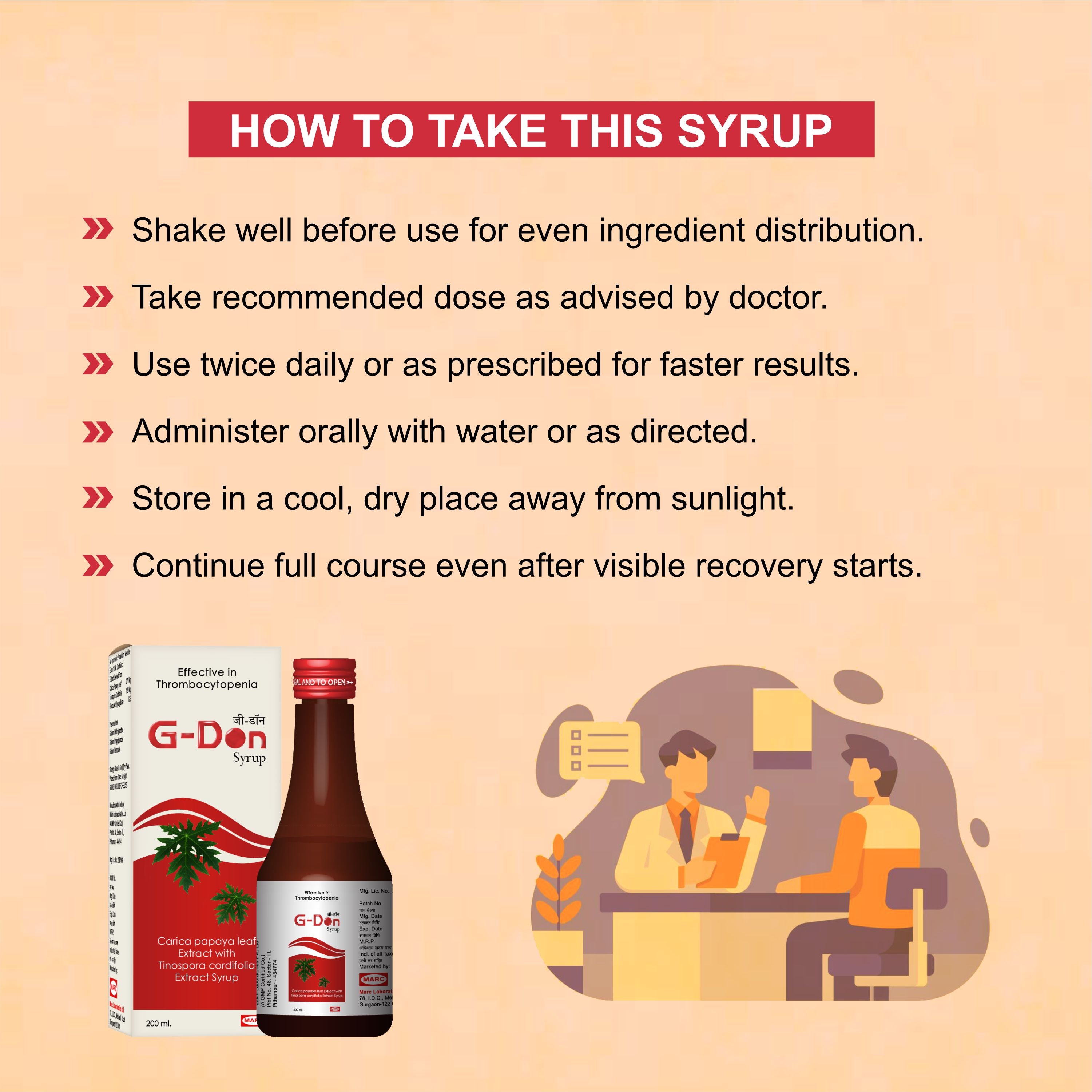 Marc G Don Syrup – Natural Platelet Booster & Immunity Enhancer