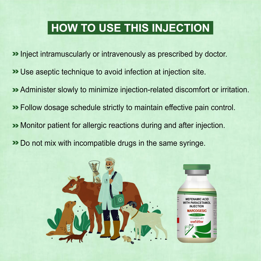 Marcogesic Injection 30ml – Fast-Acting Veterinary Analgesic & Antipyretic Solution (Pack of 4)
