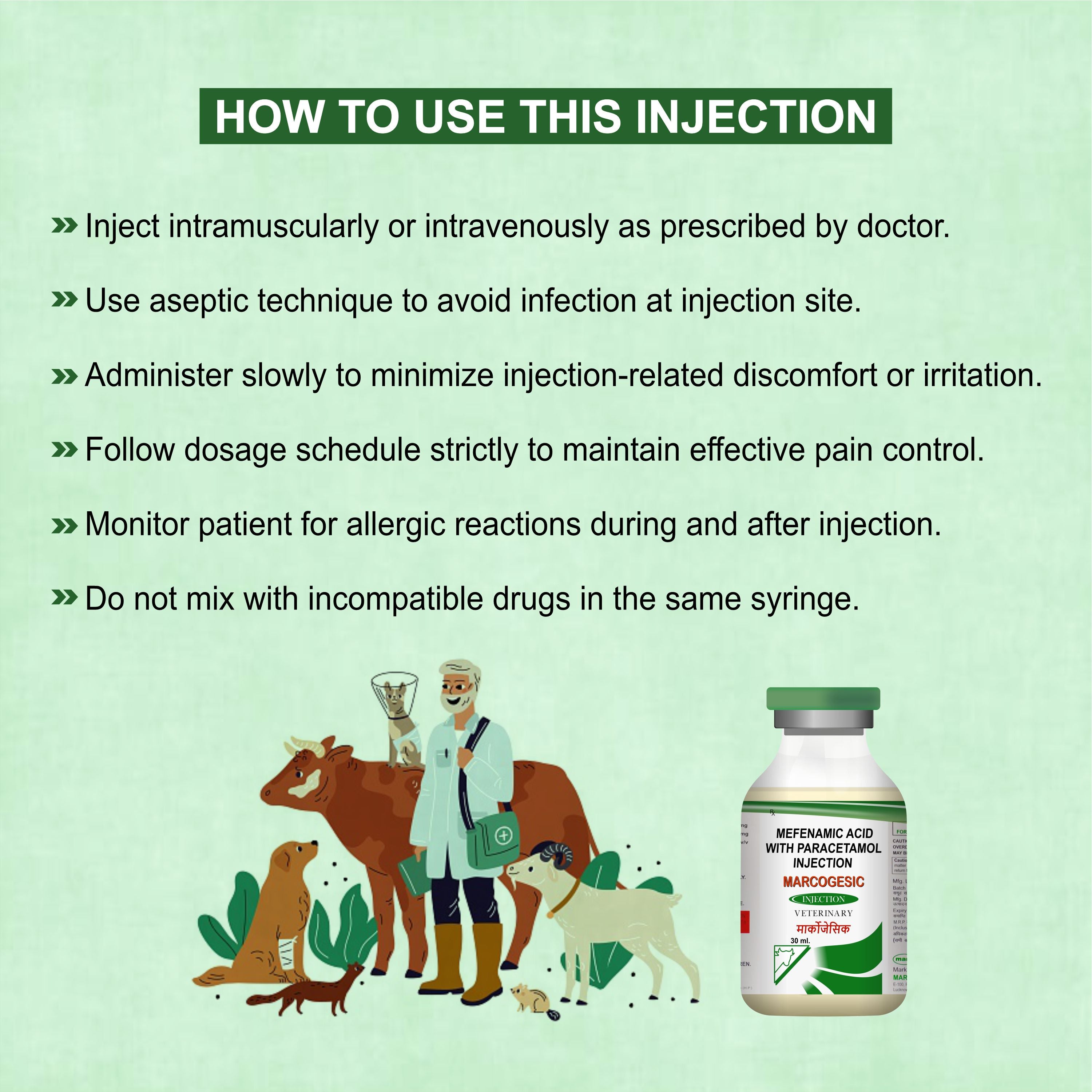 Marcogesic Injection 30ml – Fast-Acting Veterinary Analgesic & Antipyretic Solution (Pack of 4)