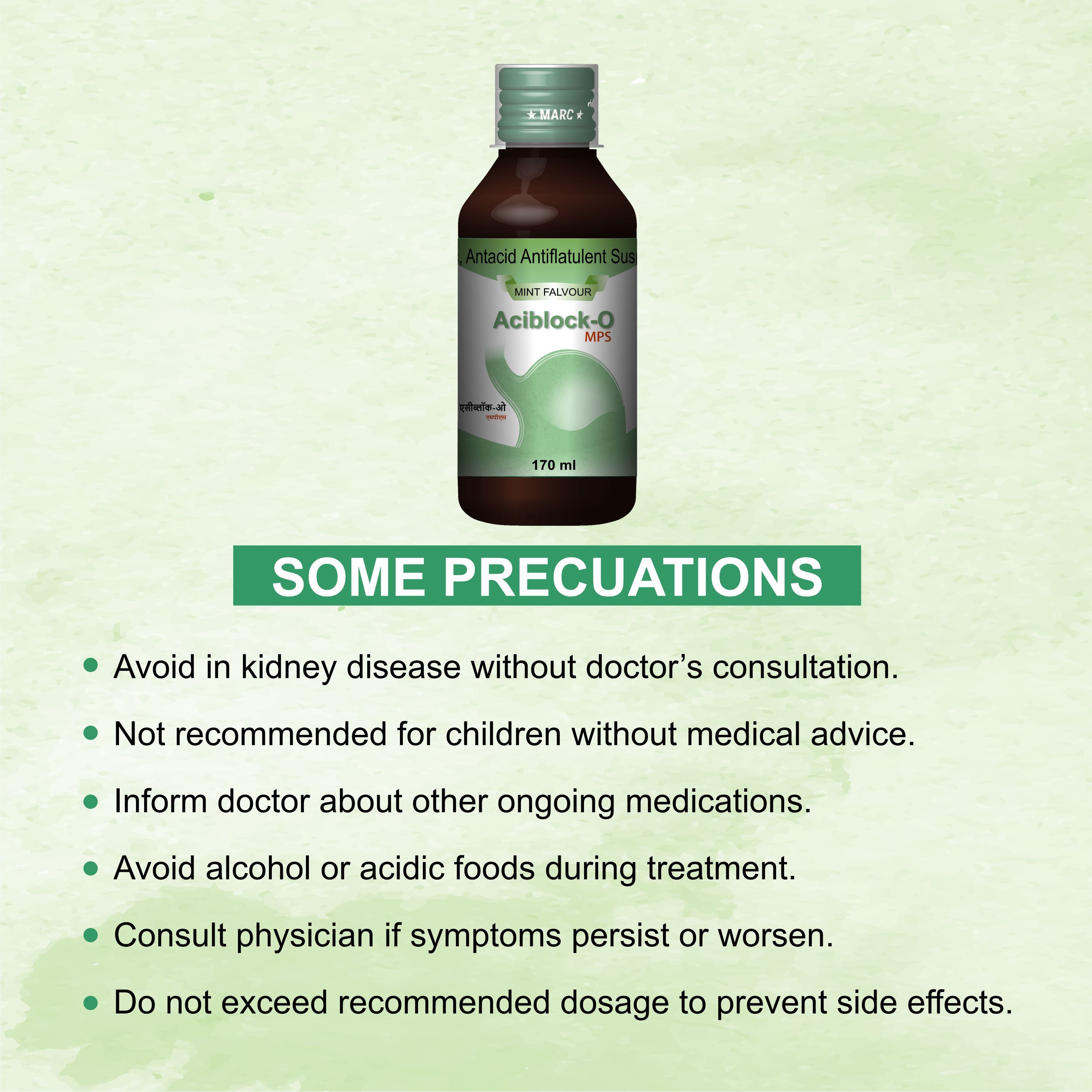 Aciblock-O Antacid Syrup – Acidity, Burping & Gastric Pain Relief with Oxetacaine