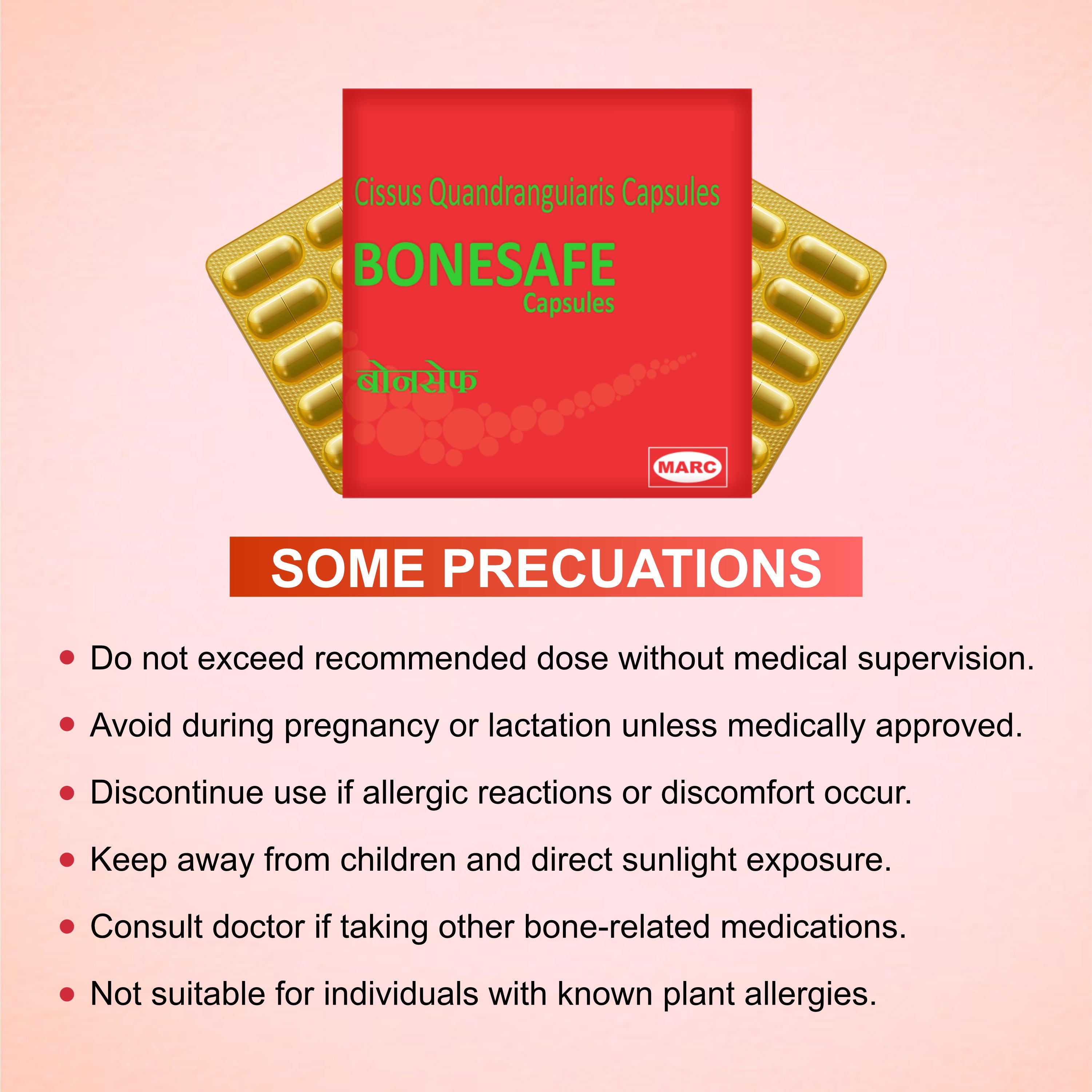 Marc Bonesafe Capsule – Herbal Bone Strength & Fracture Healing Support