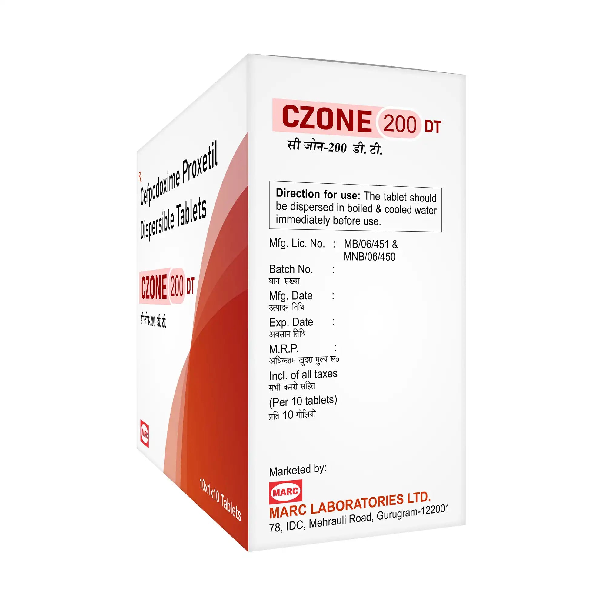 C-Zone 200 DT Cefixime 200mg Dispersible Tablet – UTI, Throat & Respiratory Infection