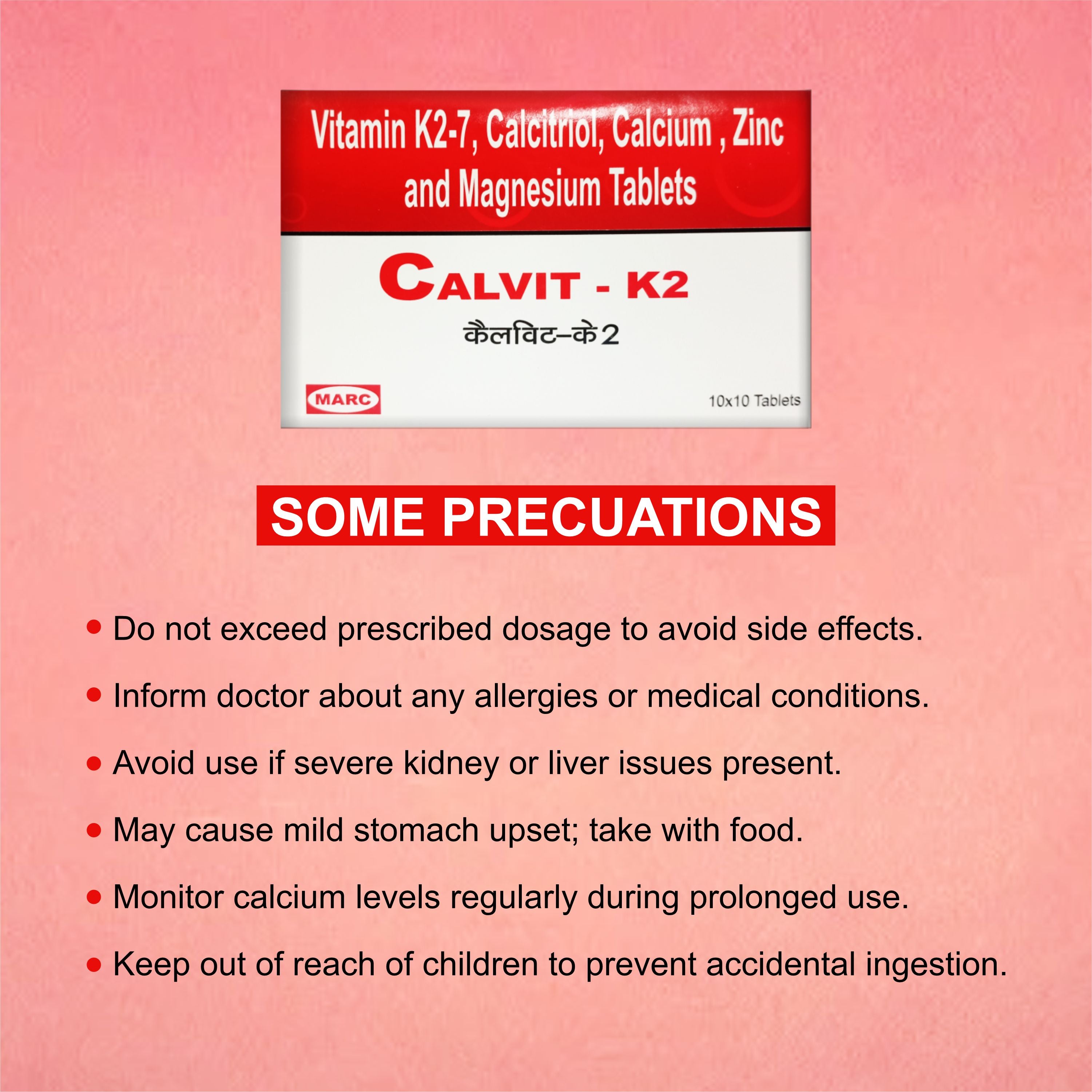 Calvit K2 Tablet – Bone Strength & Heart Protection in One ( Pack of 2 Strip)