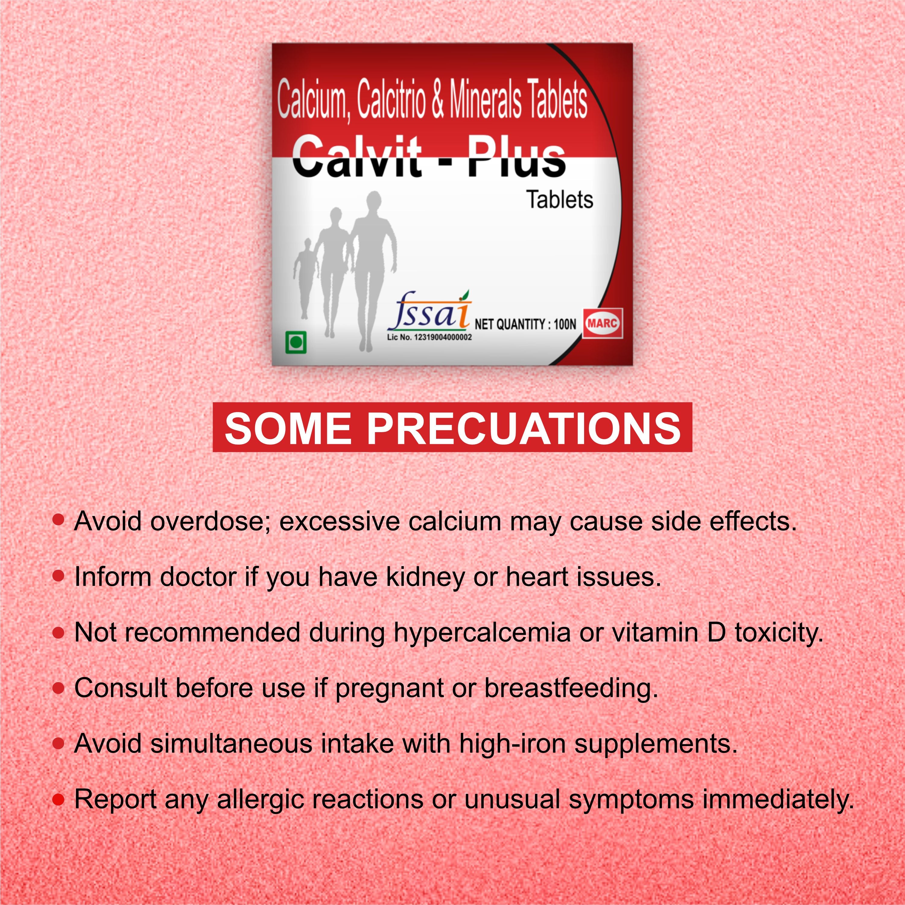 Calvit Plus Tablet – Complete Bone & Immunity Support Formula ( Pack of 2 Strip)