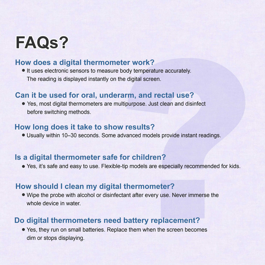 Digital Thermometer – Fast & Accurate Fever Check Thermometer for All Ages