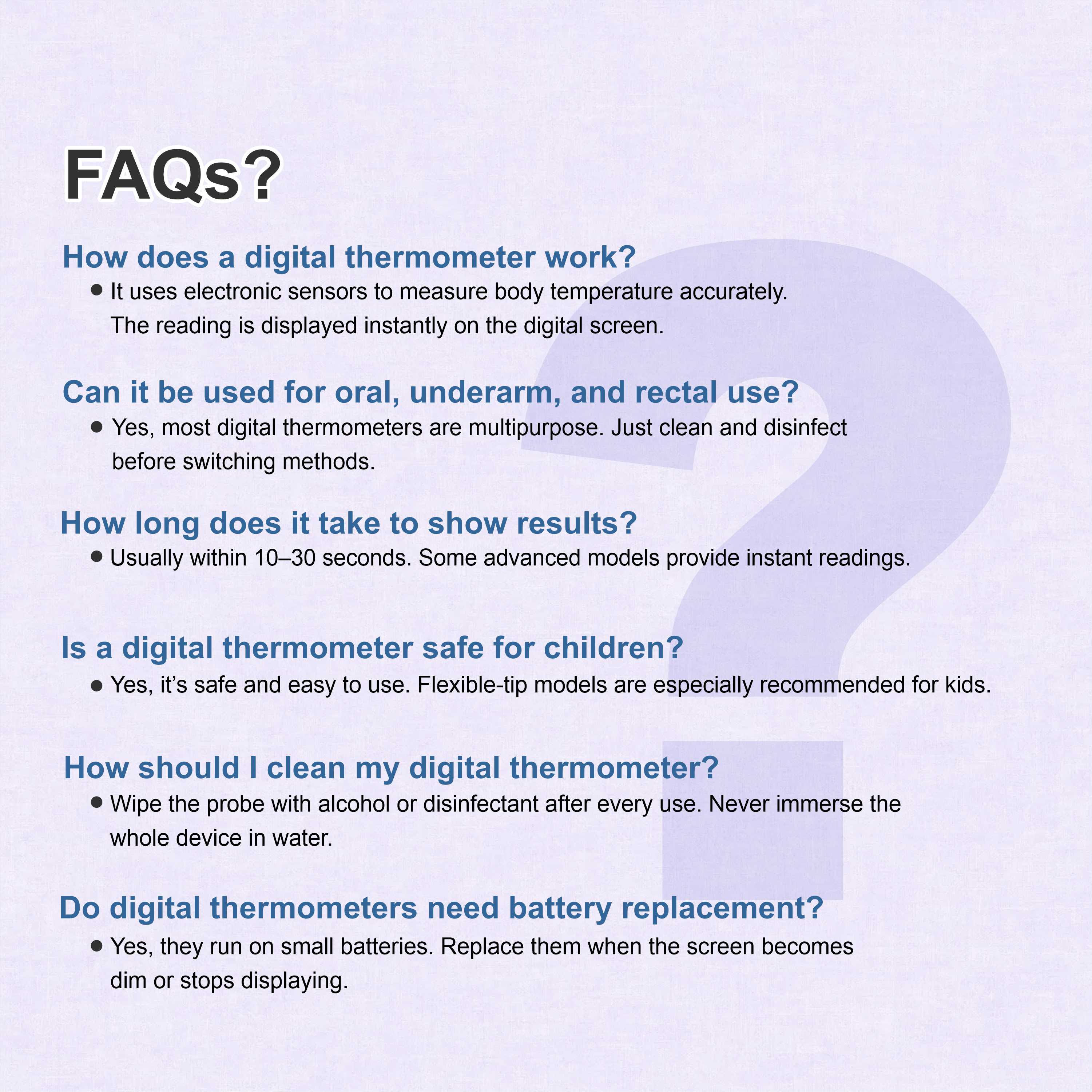 Digital Thermometer – Fast & Accurate Fever Check Thermometer for All Ages