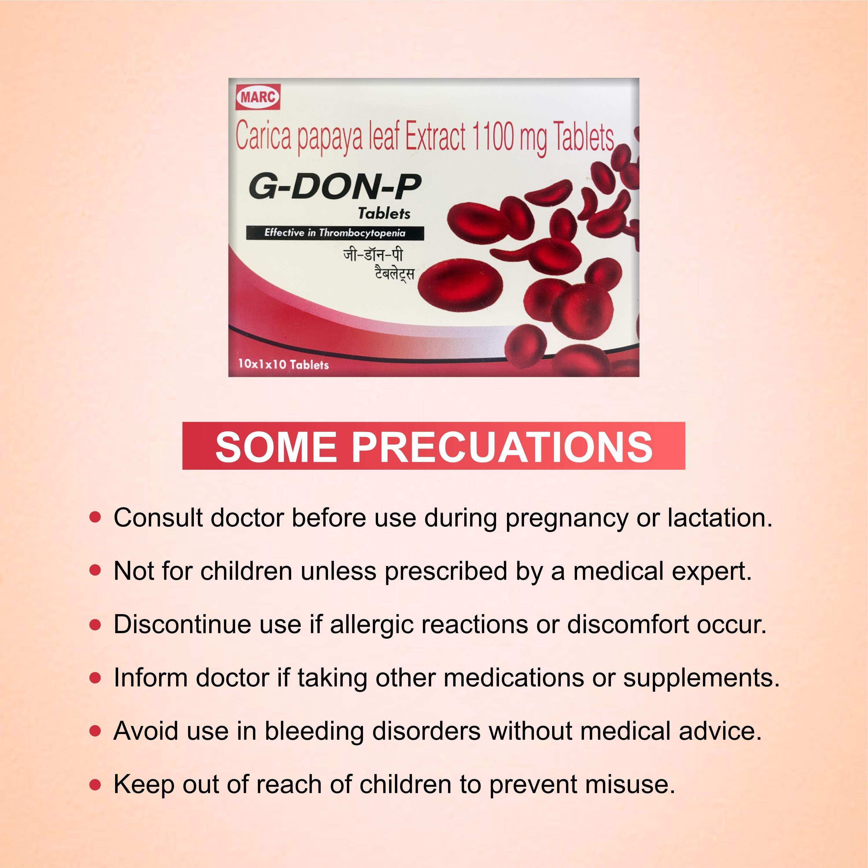 Marc G Don P Tablets – Natural Platelet Booster & Immunity Support