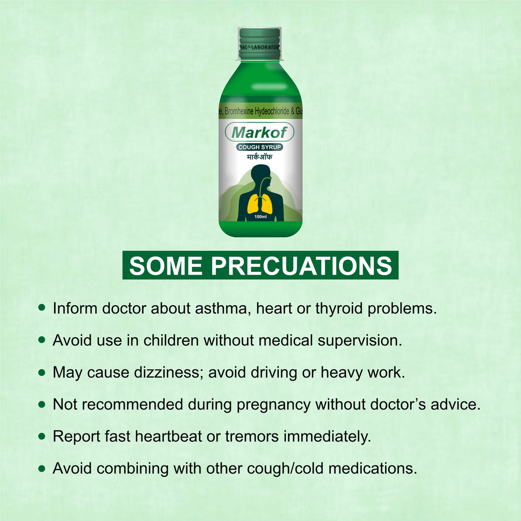 Markof Cough & Chest Congestion Syrup 100ml – Mucus, Cold & Respiratory Relief