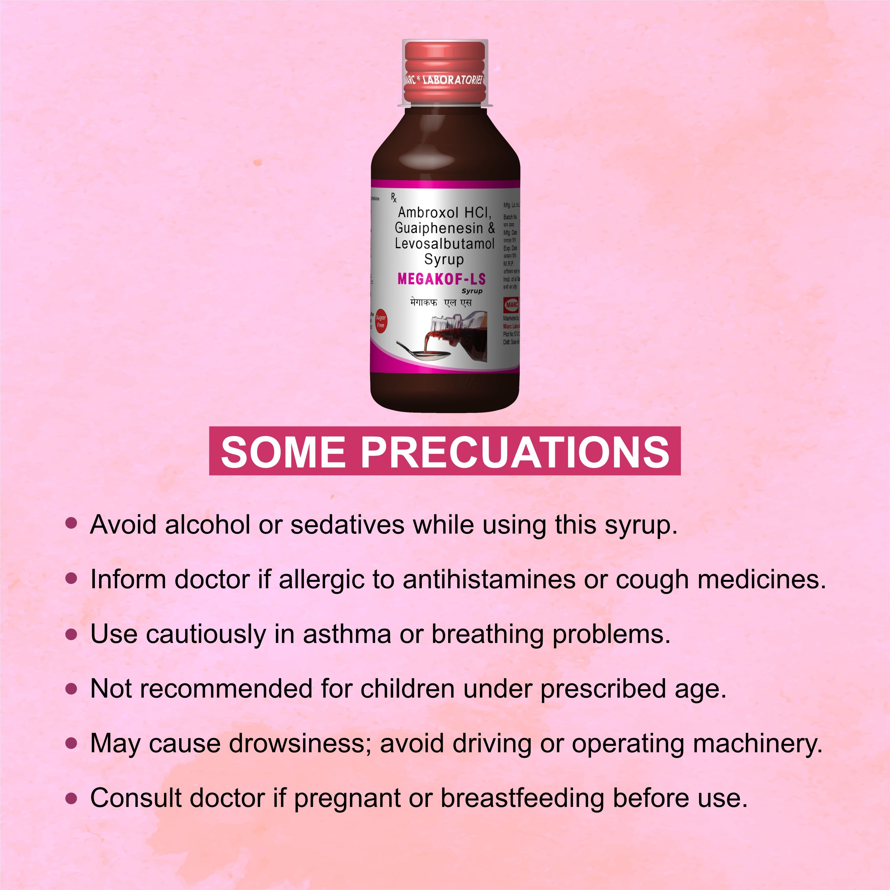 Megakof-LS Cough with Mucus Relief Syrup 100ml – Chest Congestion & Respiratory Support