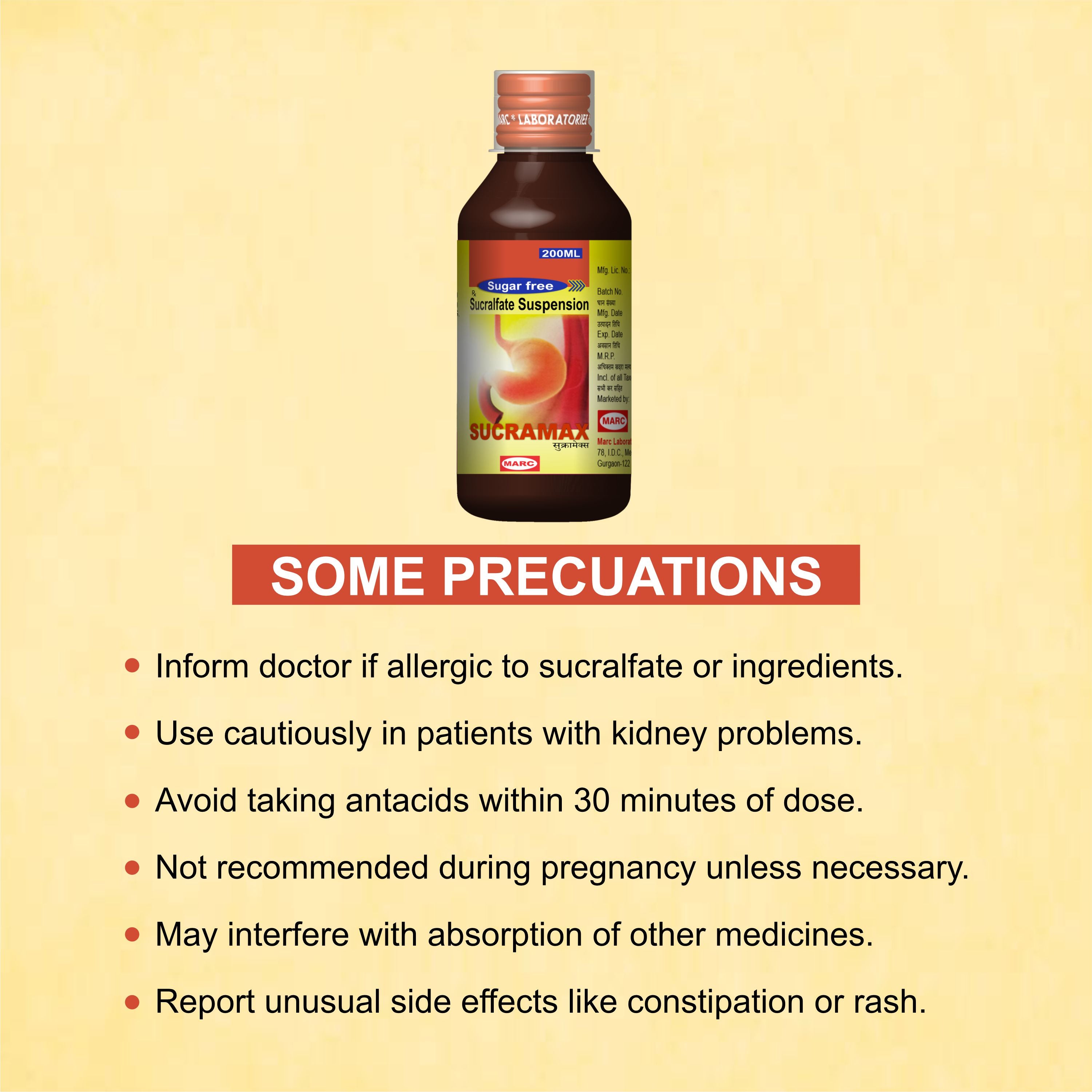 Sucramax Sugar-Free Sucralfate Syrup – Stomach Ulcer & Acid Reflux Relief