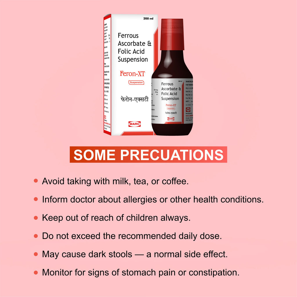 Feron-XT Iron & Folic Acid Syrup 200ml – Anaemia, Weakness & Haemoglobin Support