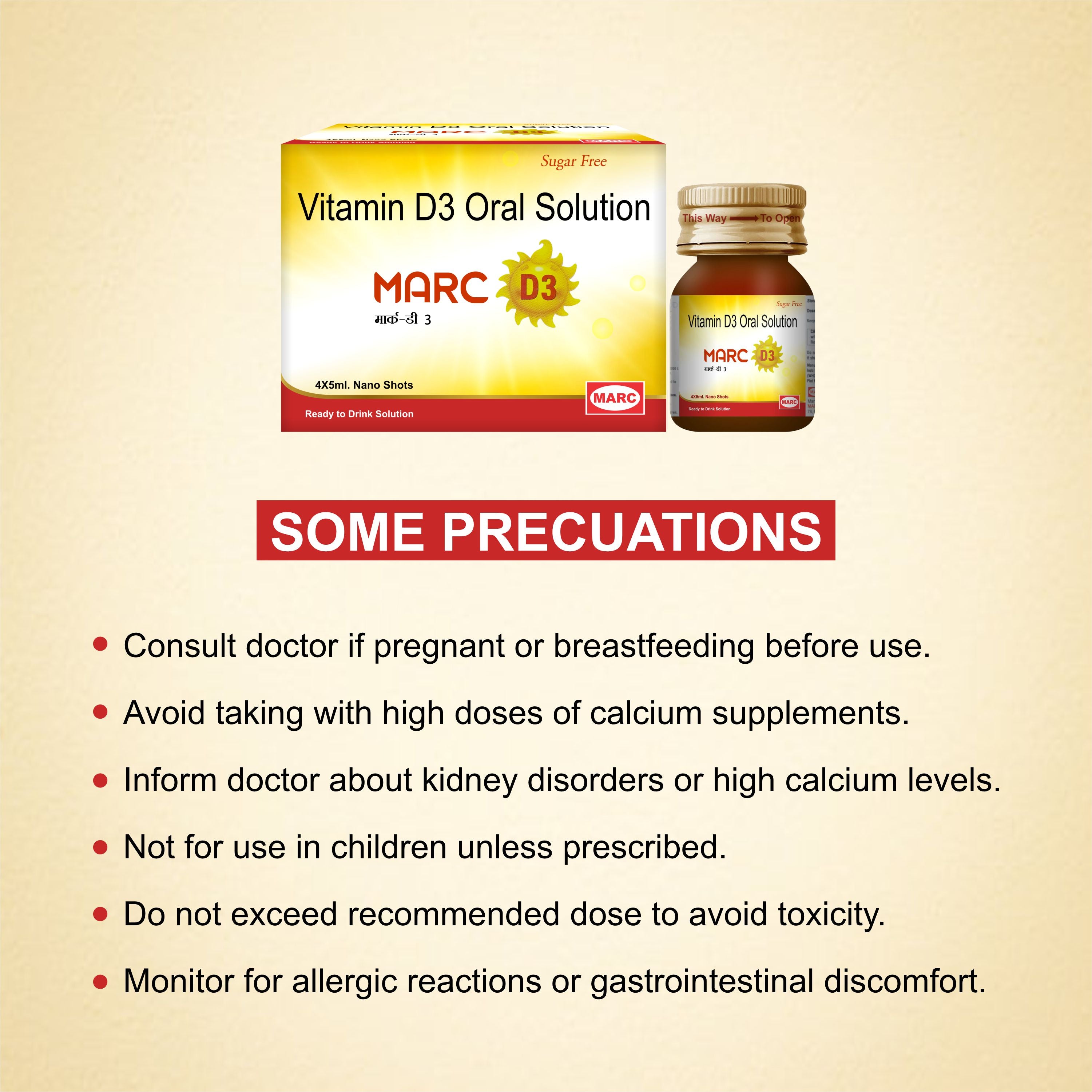 Vitamin D3 (Cholecalciferol) - Oral Solution Sugar-Free for Bone & Immune Support