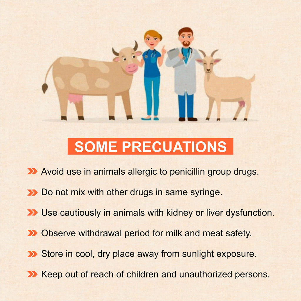 Marcocillin Injection 2.5gm Broad-Spectrum Veterinary Antibiotic with Ampicillin for Livestock & Pets (Pack of 3)